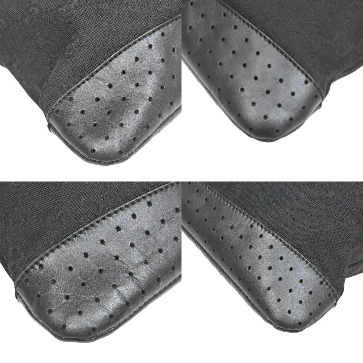 Gucci Gucci Zip Messenger GG Canvas with Perforated Leather Size ONE SIZE - 9 Thumbnail