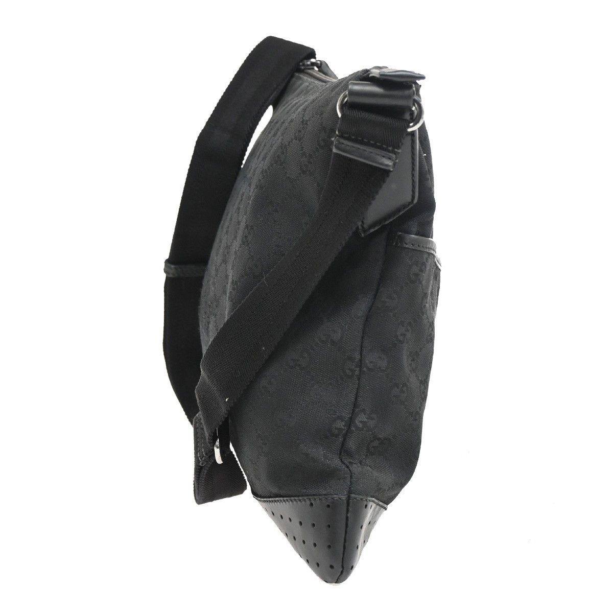Gucci Gucci Zip Messenger GG Canvas with Perforated Leather Size ONE SIZE - 4 Thumbnail