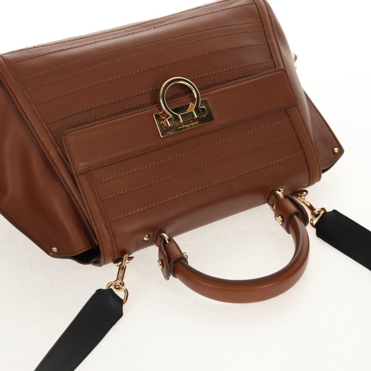 Salvatore Ferragamo Salvatore Ferragamo Sofia Satchel Smooth Leather Size ONE SIZE - 14 Thumbnail