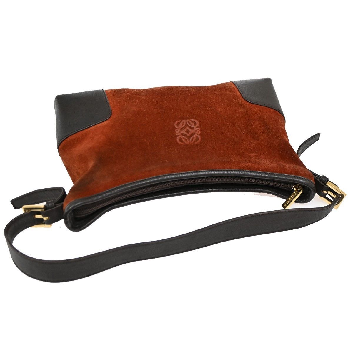 Loewe Loewe Anagram Shoulder Bag Suede Size ONE SIZE - 8 Thumbnail