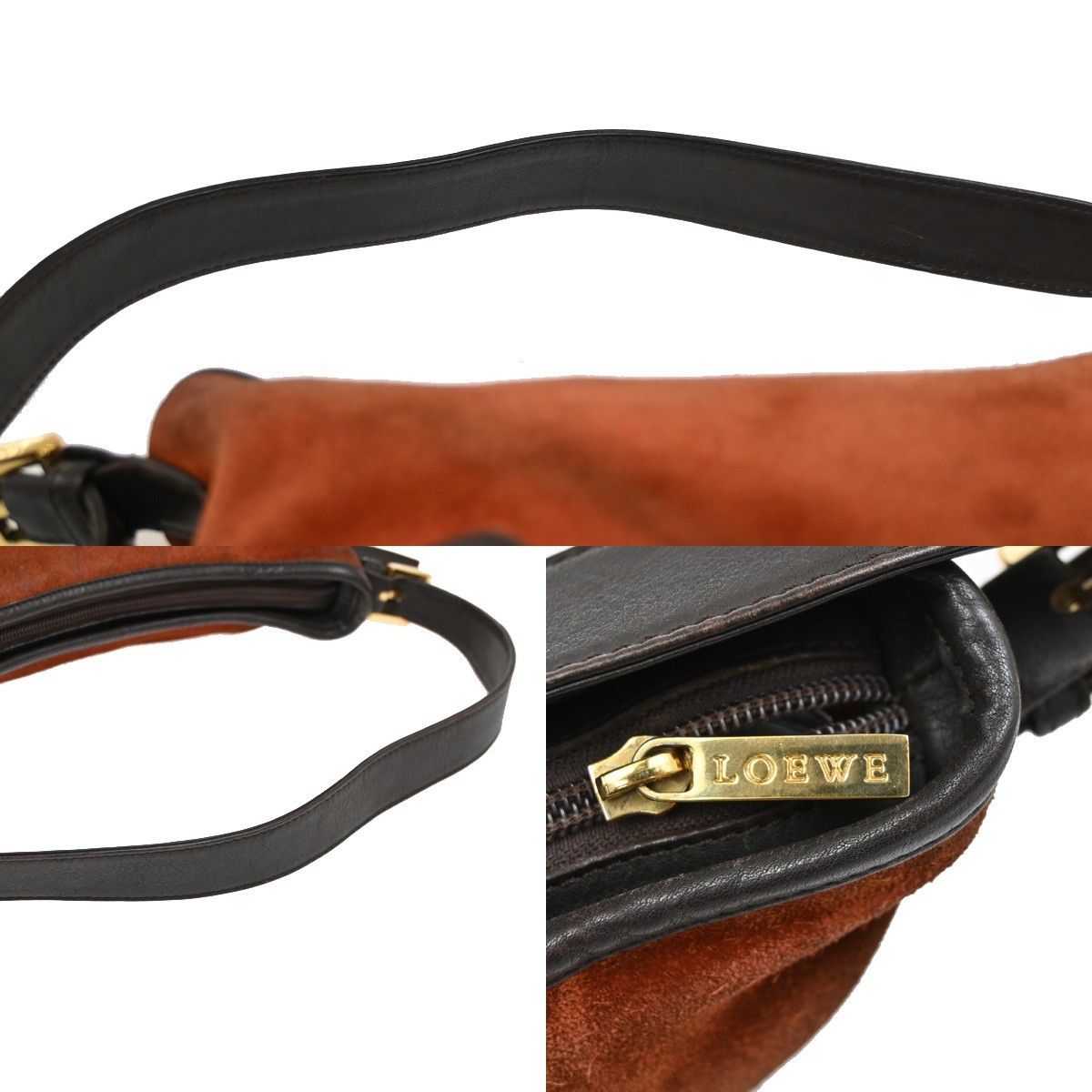 Loewe Loewe Anagram Shoulder Bag Suede Size ONE SIZE - 11 Thumbnail