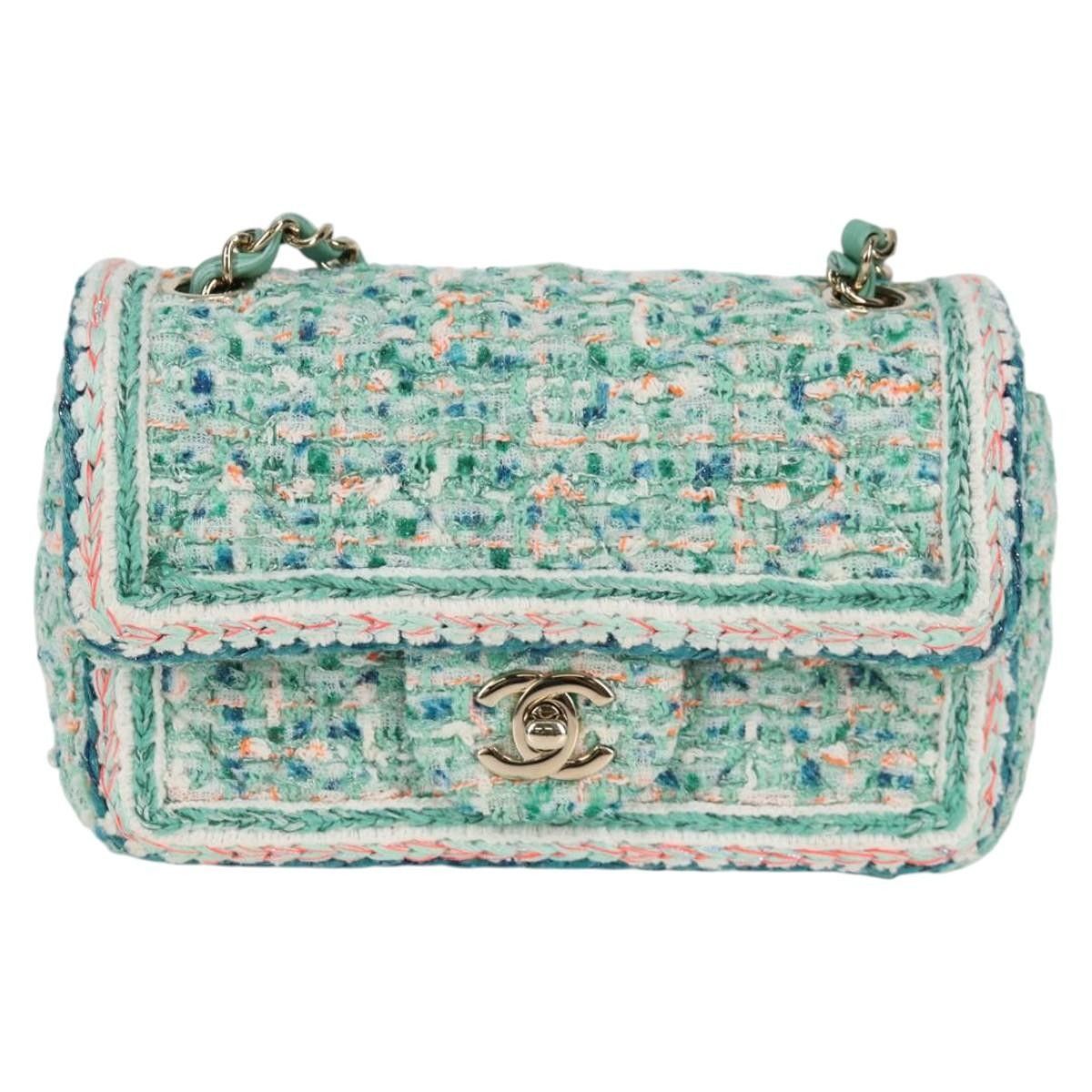 Chanel Chanel Classic Single Flap Bag Braided Quilted Tweed Size ONE SIZE - 22 Thumbnail