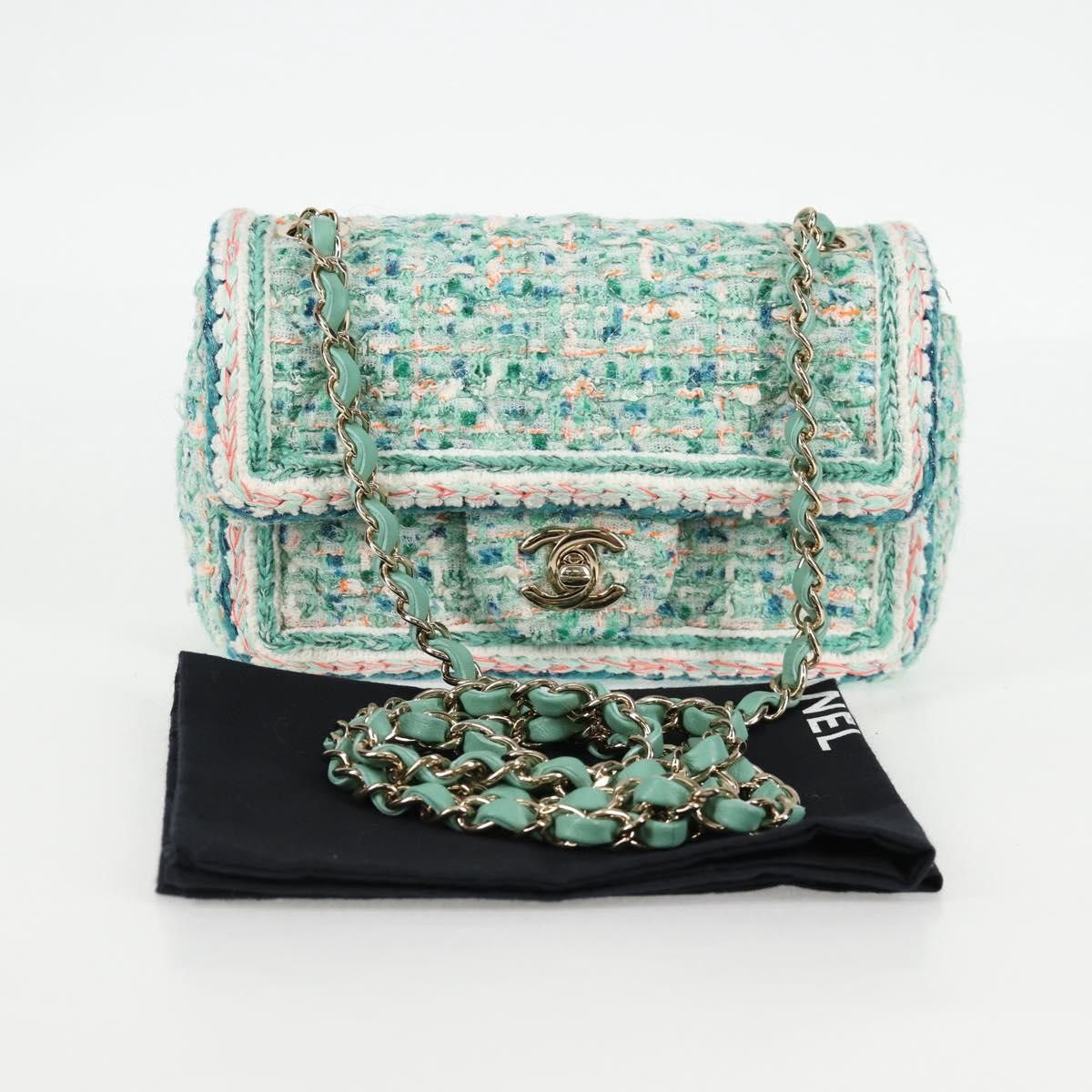 Chanel Chanel Classic Single Flap Bag Braided Quilted Tweed Size ONE SIZE - 15 Thumbnail
