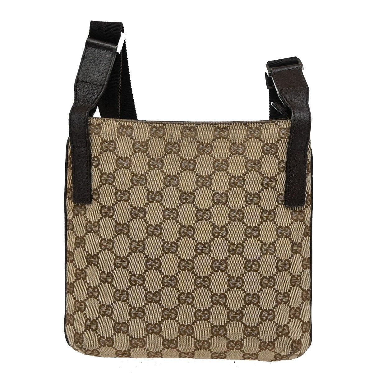 Gucci Gucci Zip Top Messenger GG Canvas with Leather Size ONE SIZE - 2 Thumbnail