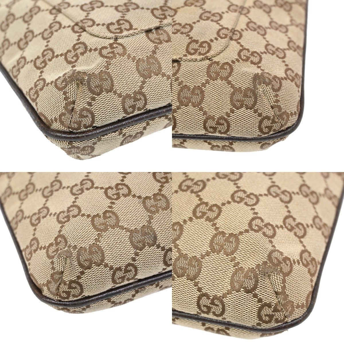 Gucci Gucci Zip Top Messenger GG Canvas with Leather Size ONE SIZE - 9 Thumbnail