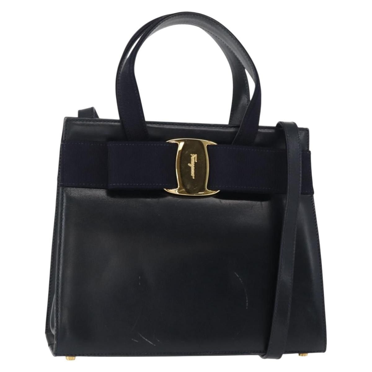 Salvatore Ferragamo Salvatore Ferragamo Convertible Vara Bow Tote Leather Size ONE SIZE - 19 Thumbnail