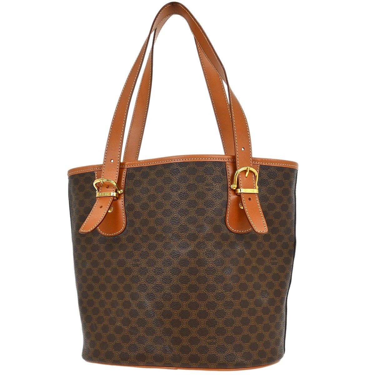 Celine Celine Vintage Macadam Tote bag Canvas and Leather Size ONE SIZE - 2 Thumbnail