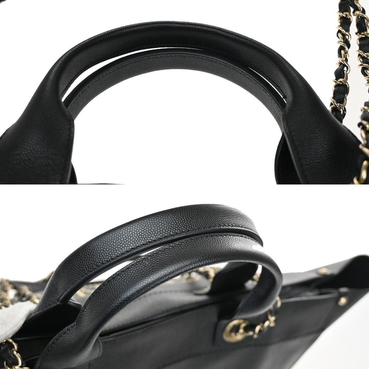 Chanel Chanel Deauville NM Tote Embossed Calfskin Size ONE SIZE - 13 Thumbnail
