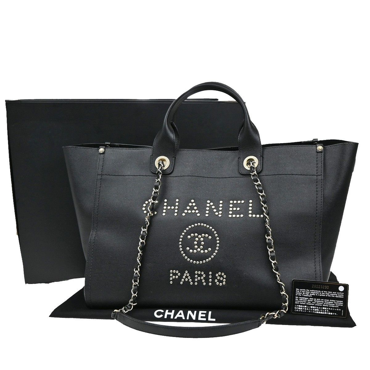 Chanel Chanel Deauville NM Tote Embossed Calfskin Size ONE SIZE - 14 Thumbnail