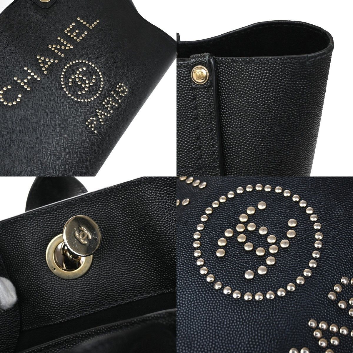Chanel Chanel Deauville NM Tote Embossed Calfskin Size ONE SIZE - 12 Thumbnail