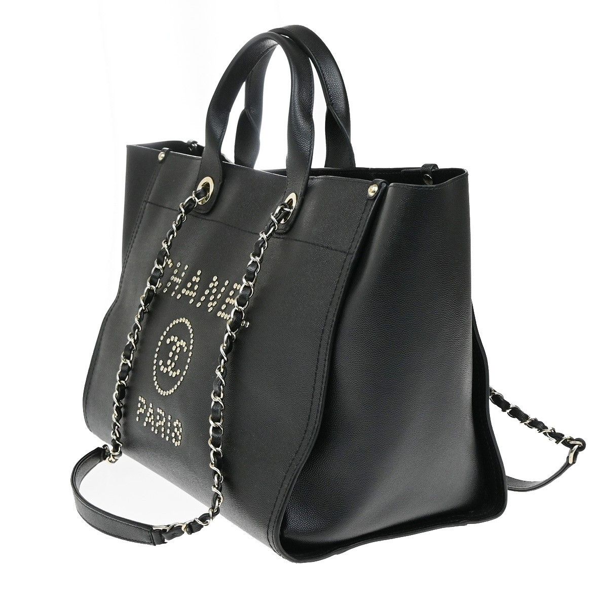 Chanel Chanel Deauville NM Tote Embossed Calfskin Size ONE SIZE - 3 Thumbnail