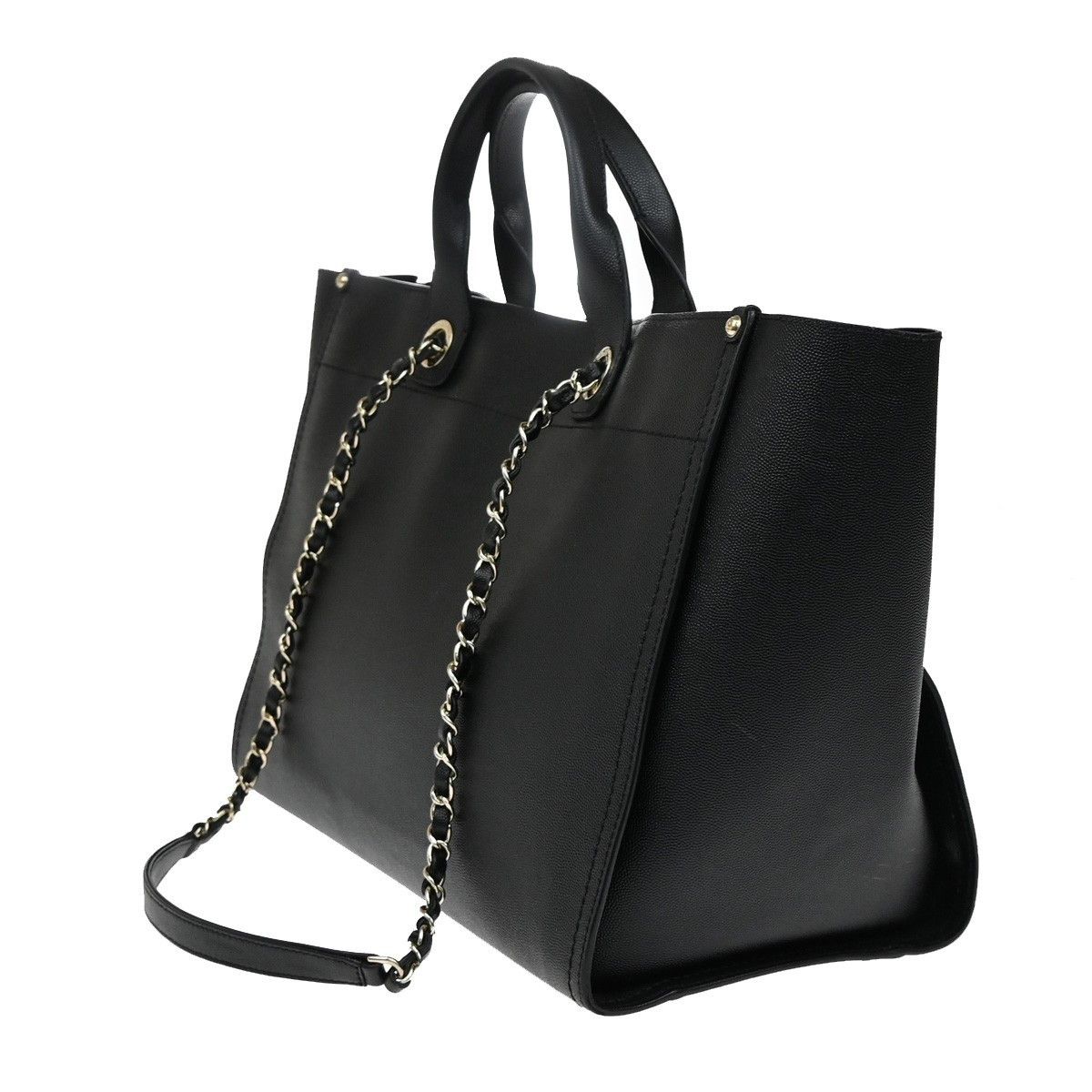 Chanel Chanel Deauville NM Tote Embossed Calfskin Size ONE SIZE - 4 Thumbnail