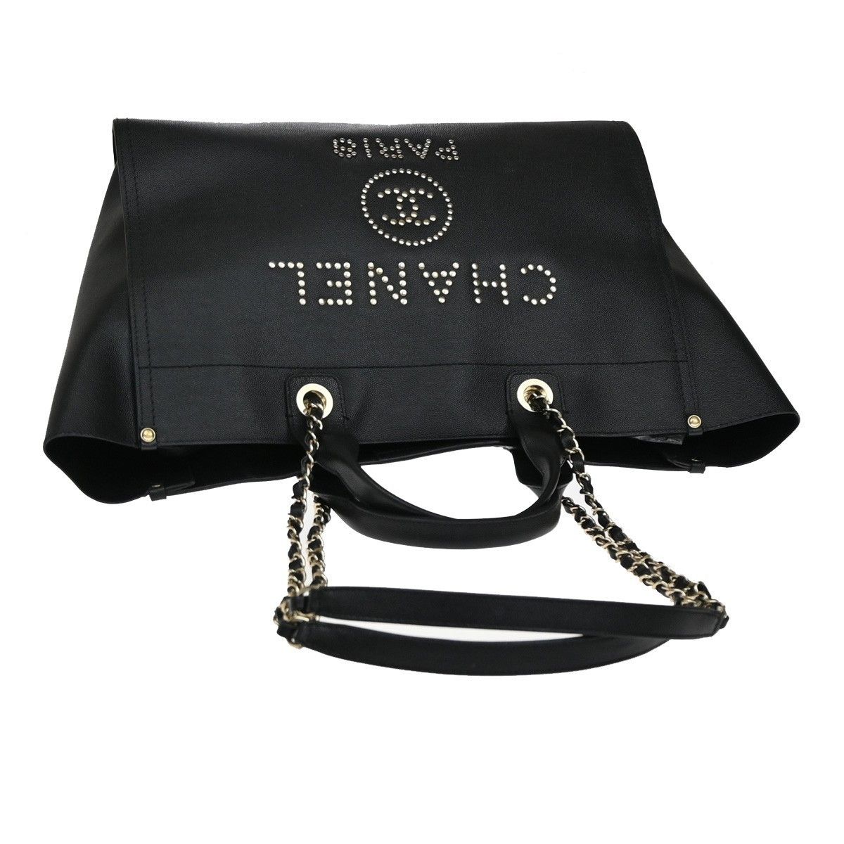 Chanel Chanel Deauville NM Tote Embossed Calfskin Size ONE SIZE - 8 Thumbnail
