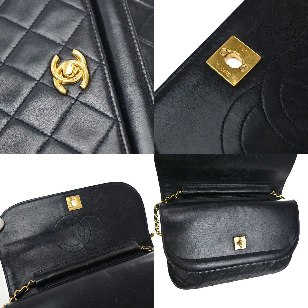 Chanel Chanel Vintage Flap Bag Leather Size ONE SIZE - 10 Thumbnail