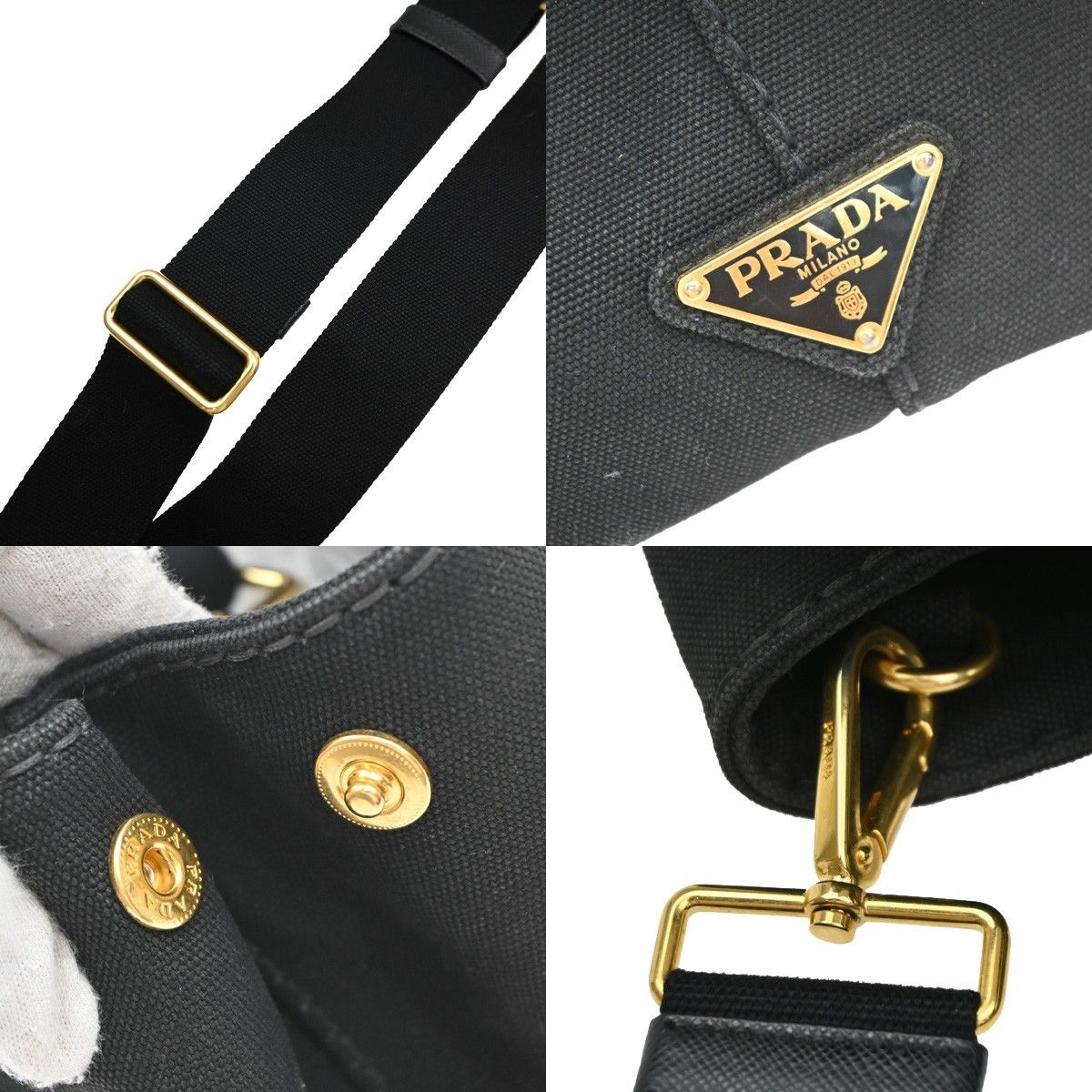 Prada Prada Canapa Convertible Tote Canvas Size ONE SIZE - 8 Thumbnail