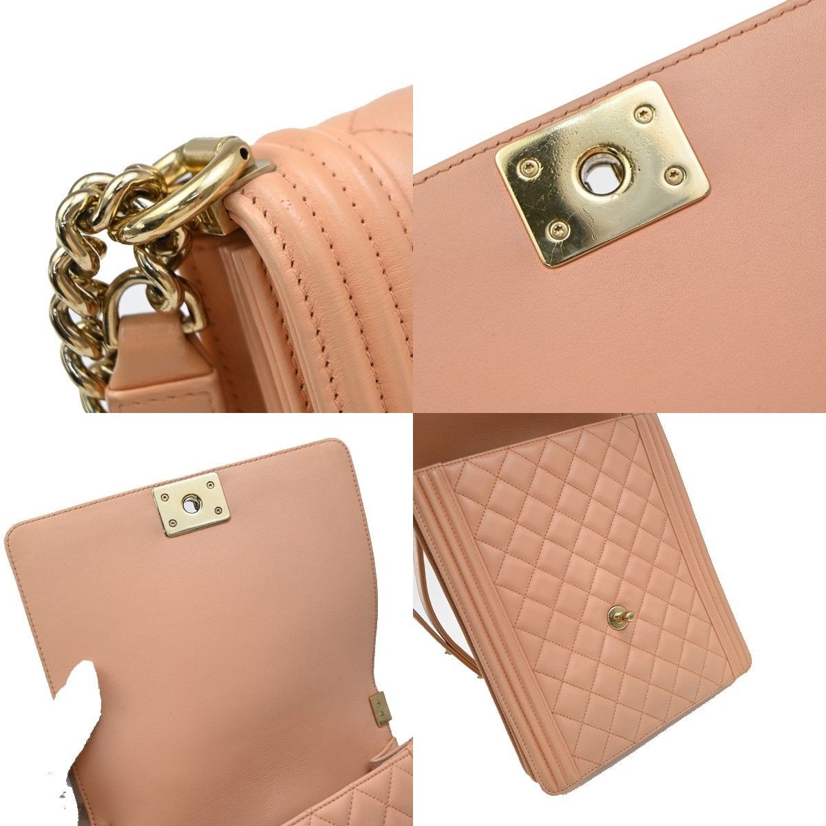 Chanel Chanel North South Boy Flap Bag Quilted Lambskin Size ONE SIZE - 10 Thumbnail