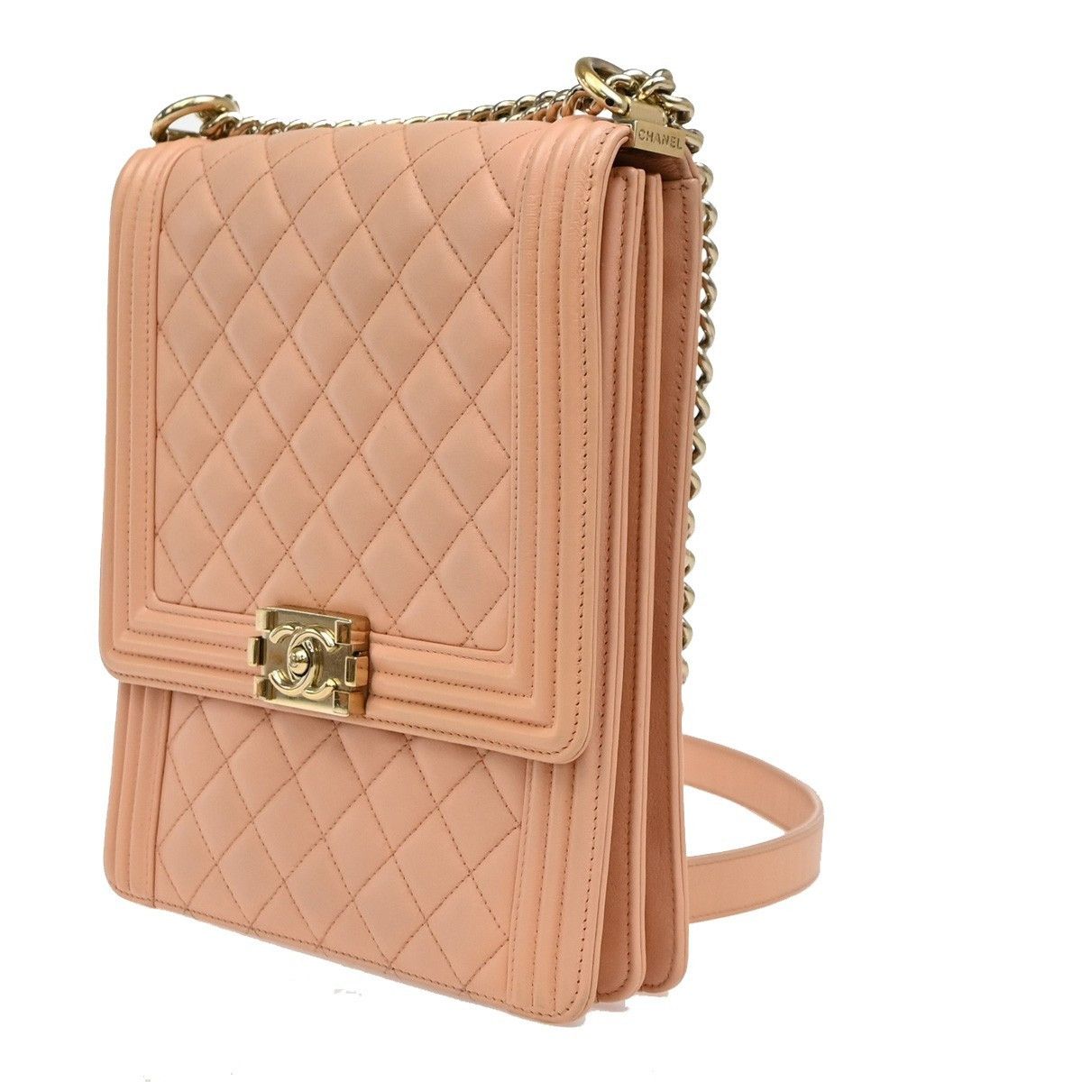 Chanel Chanel North South Boy Flap Bag Quilted Lambskin Size ONE SIZE - 3 Thumbnail