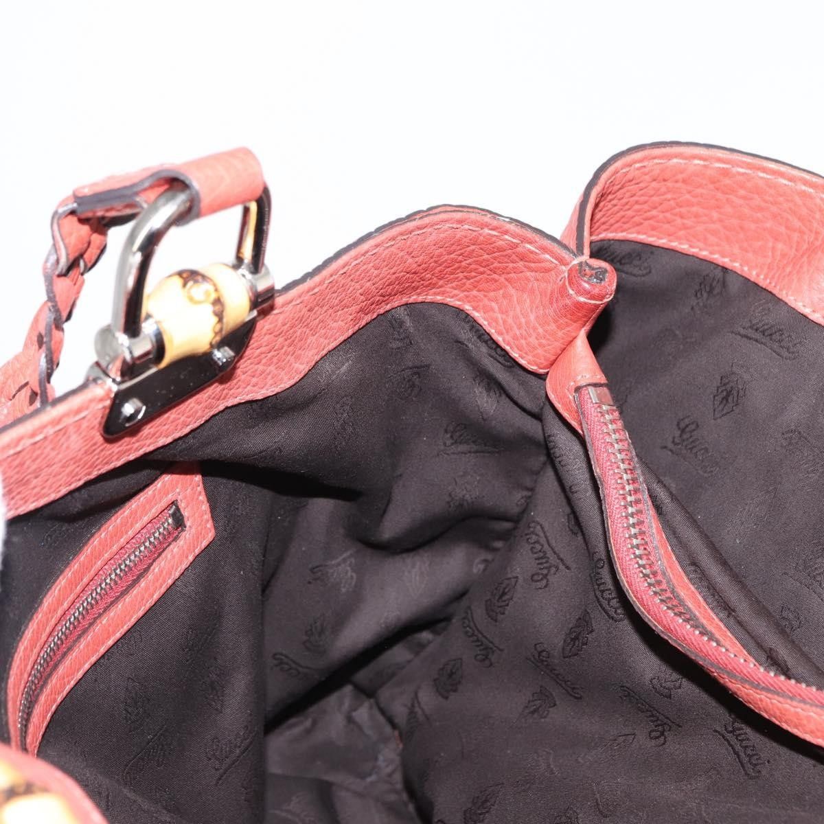 Gucci Gucci Vintage Bamboo Handle Leather Size ONE SIZE - 19 Thumbnail
