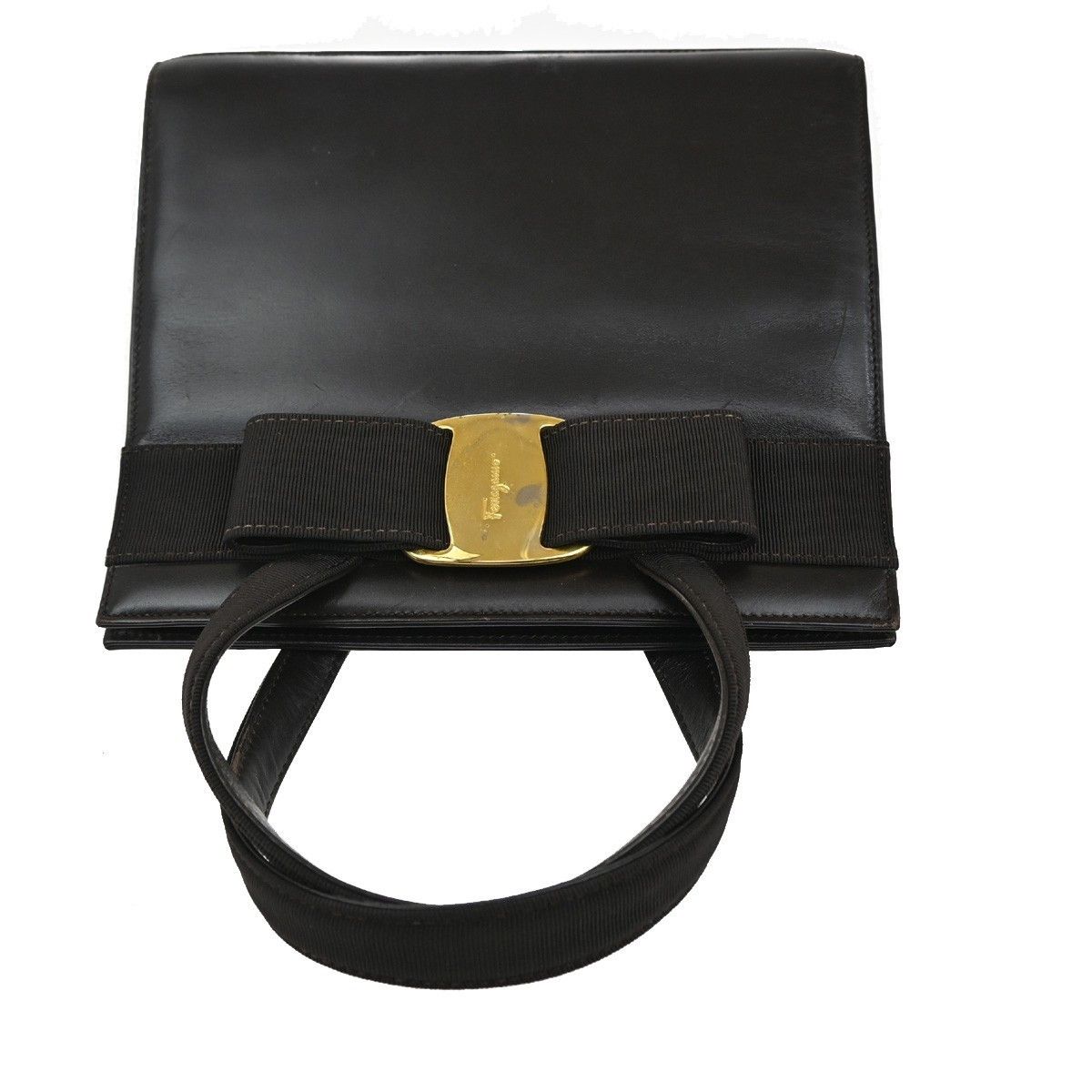 Salvatore Ferragamo Salvatore Ferragamo Convertible Vara Bow Tote Leather Size ONE SIZE - 7 Thumbnail