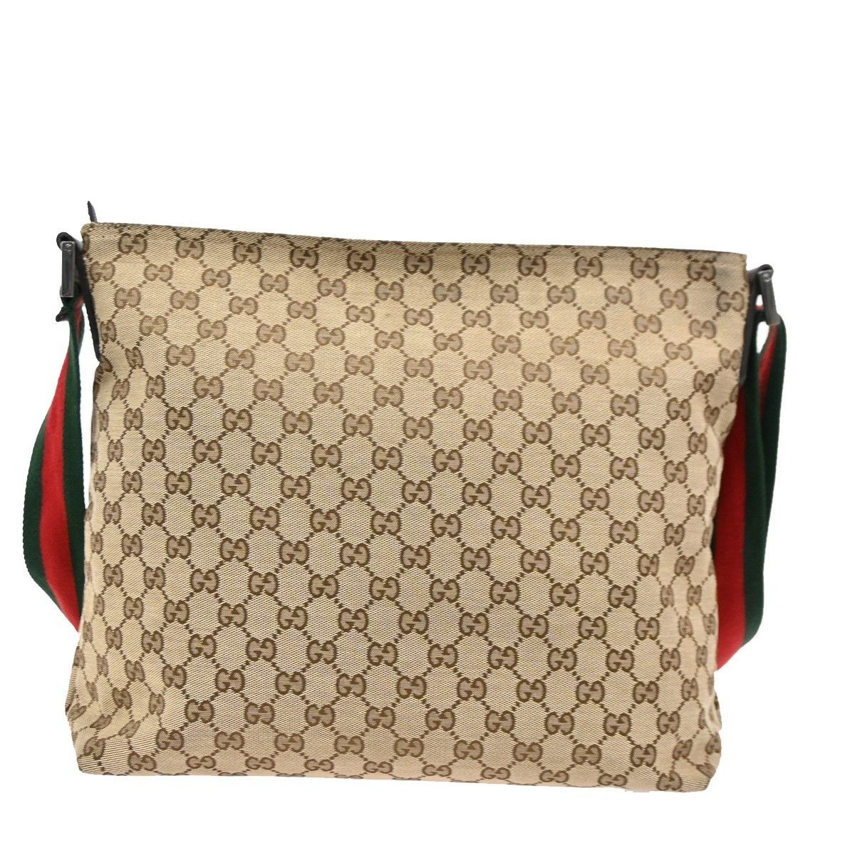 Gucci Gucci Front Pocket Web Messenger GG Canvas Size ONE SIZE - 2 Thumbnail