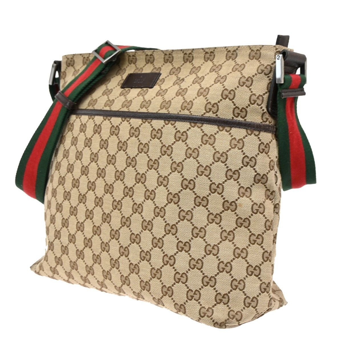 Gucci Gucci Front Pocket Web Messenger GG Canvas Size ONE SIZE - 3 Thumbnail