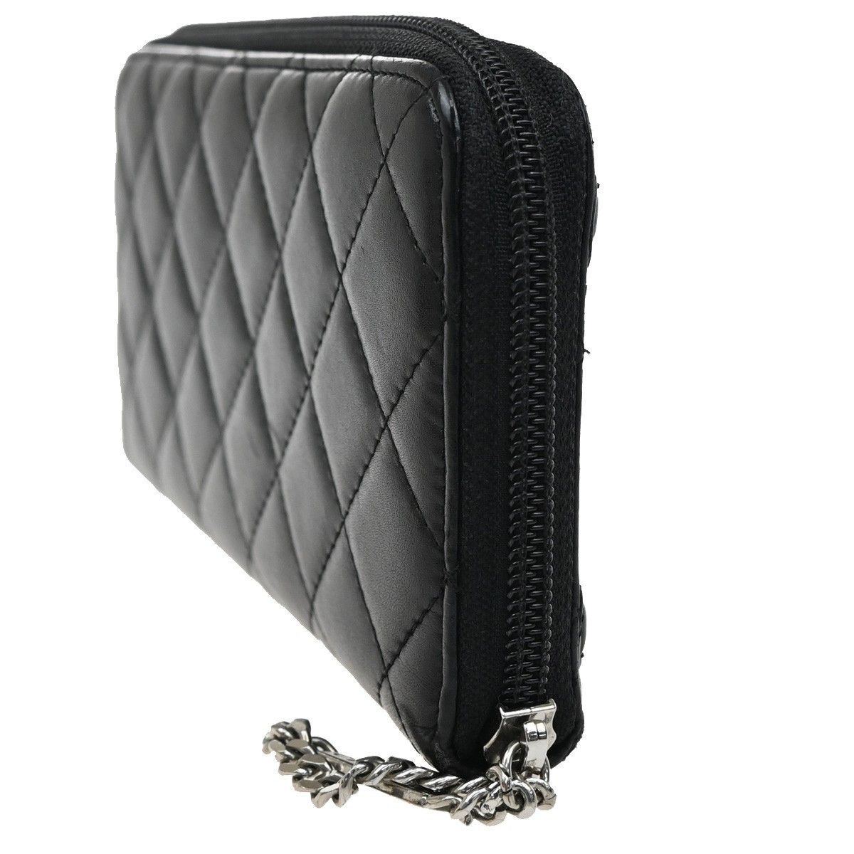 Chanel Chanel Cambon Zip Around Wallet Quilted Lambskin Size ONE SIZE - 4 Thumbnail
