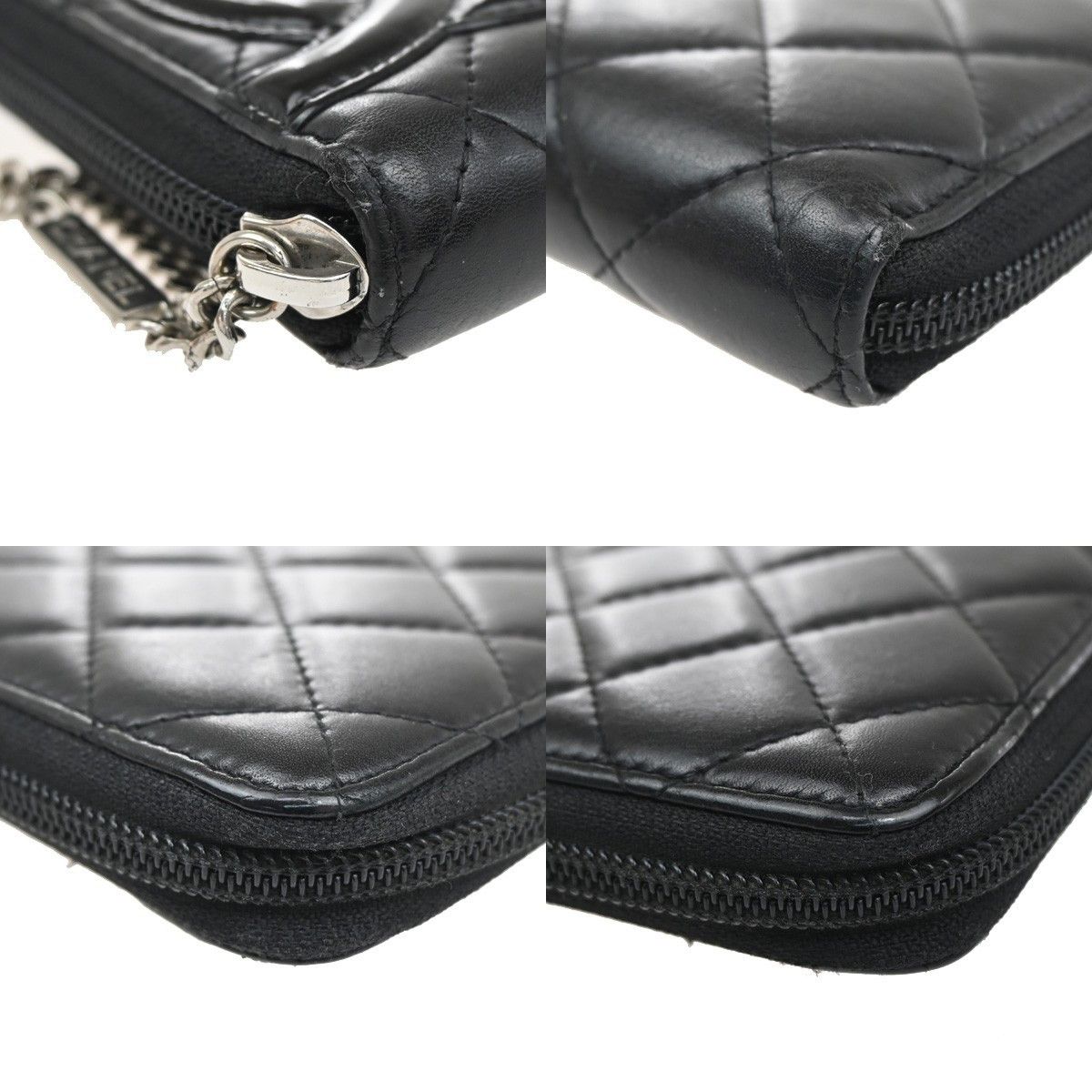 Chanel Chanel Cambon Zip Around Wallet Quilted Lambskin Size ONE SIZE - 8 Thumbnail