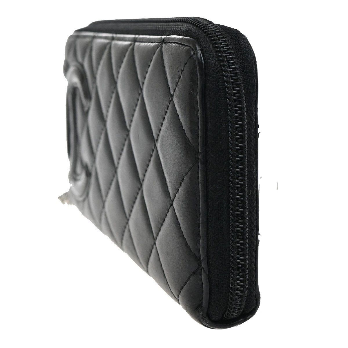 Chanel Chanel Cambon Zip Around Wallet Quilted Lambskin Size ONE SIZE - 3 Thumbnail