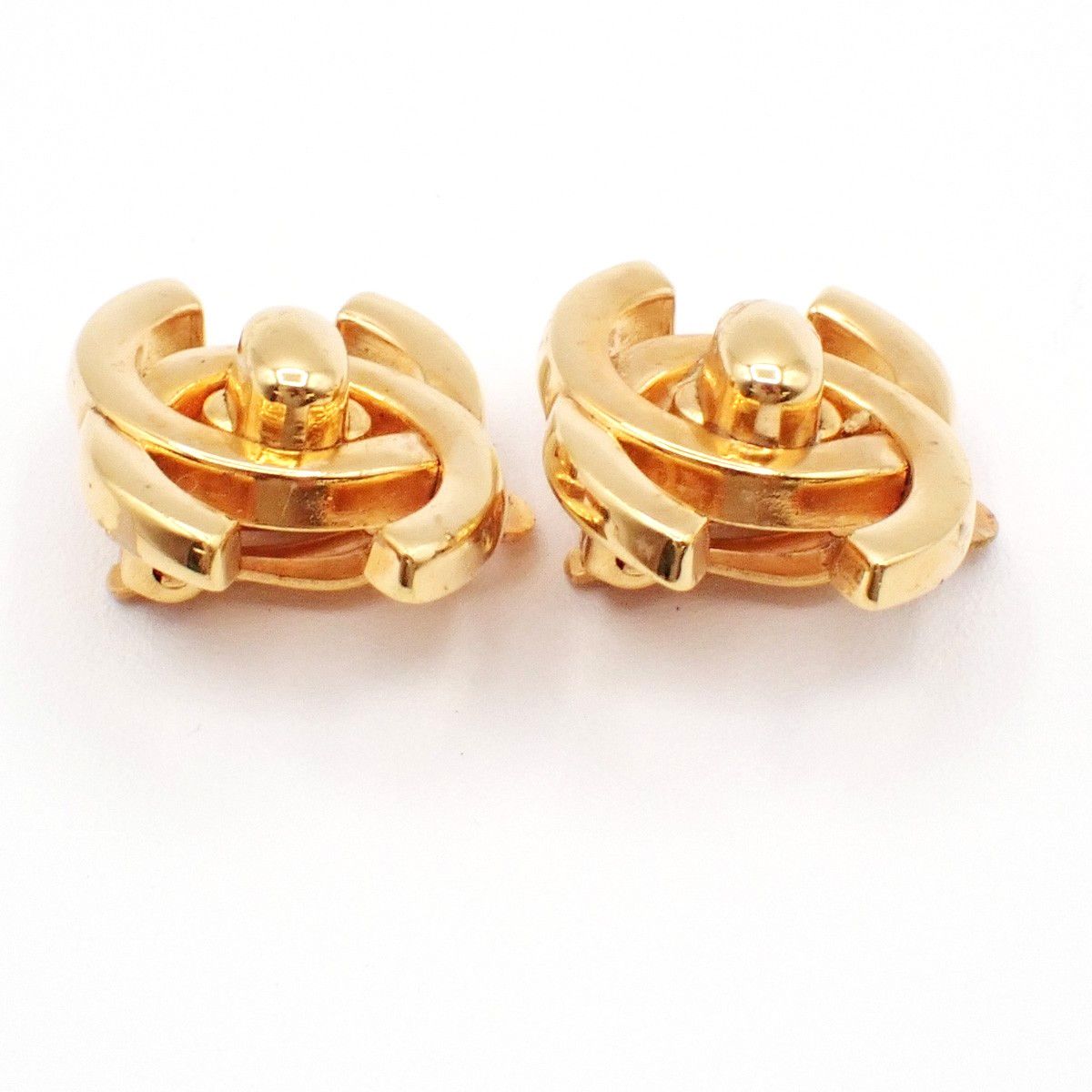 Chanel Chanel CC Turnlock Clip-On Earrings Metal Size ONE SIZE - 3 Thumbnail