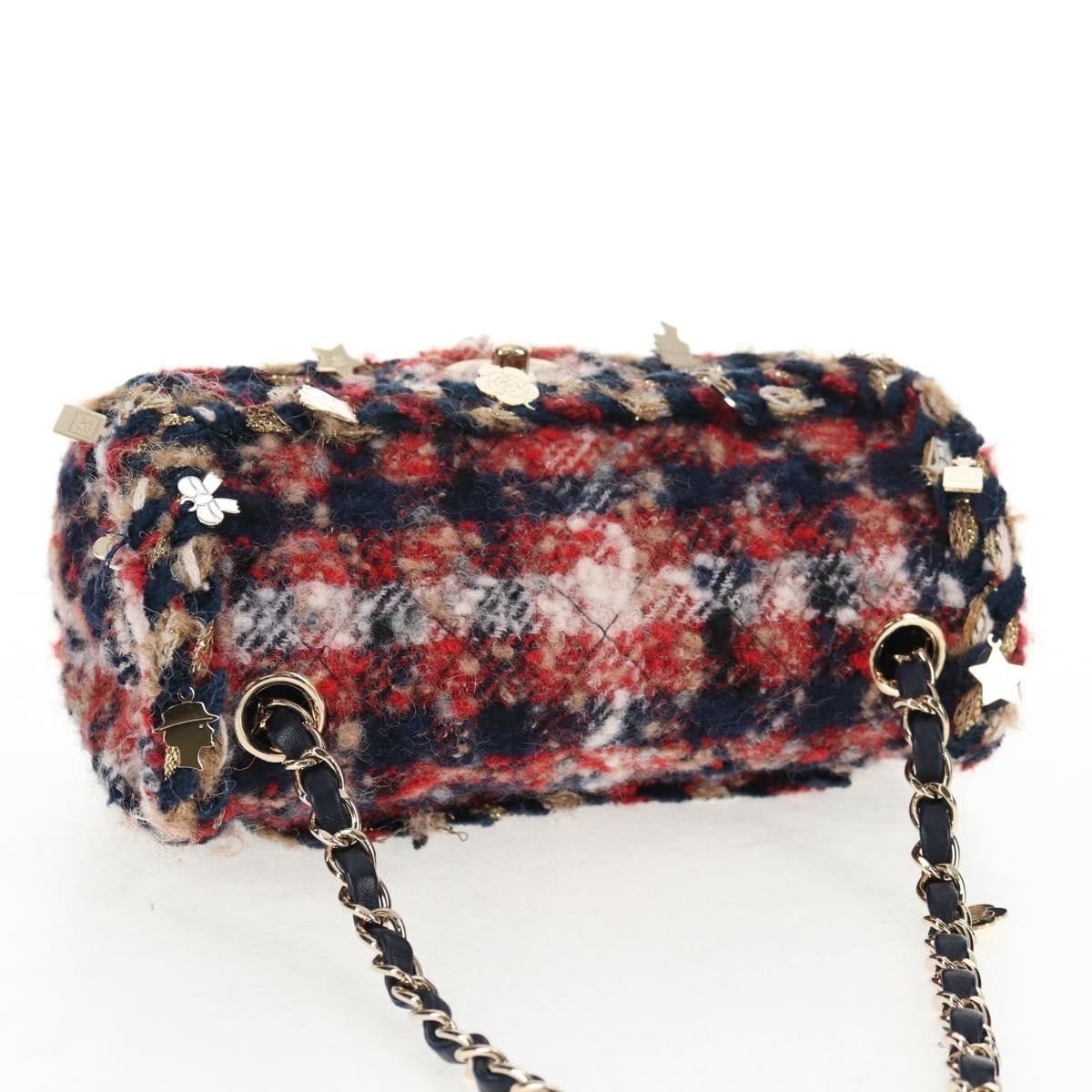 Chanel Chanel Charms Classic Single Flap Bag Braided Quilted Tweed Size ONE SIZE - 18 Thumbnail