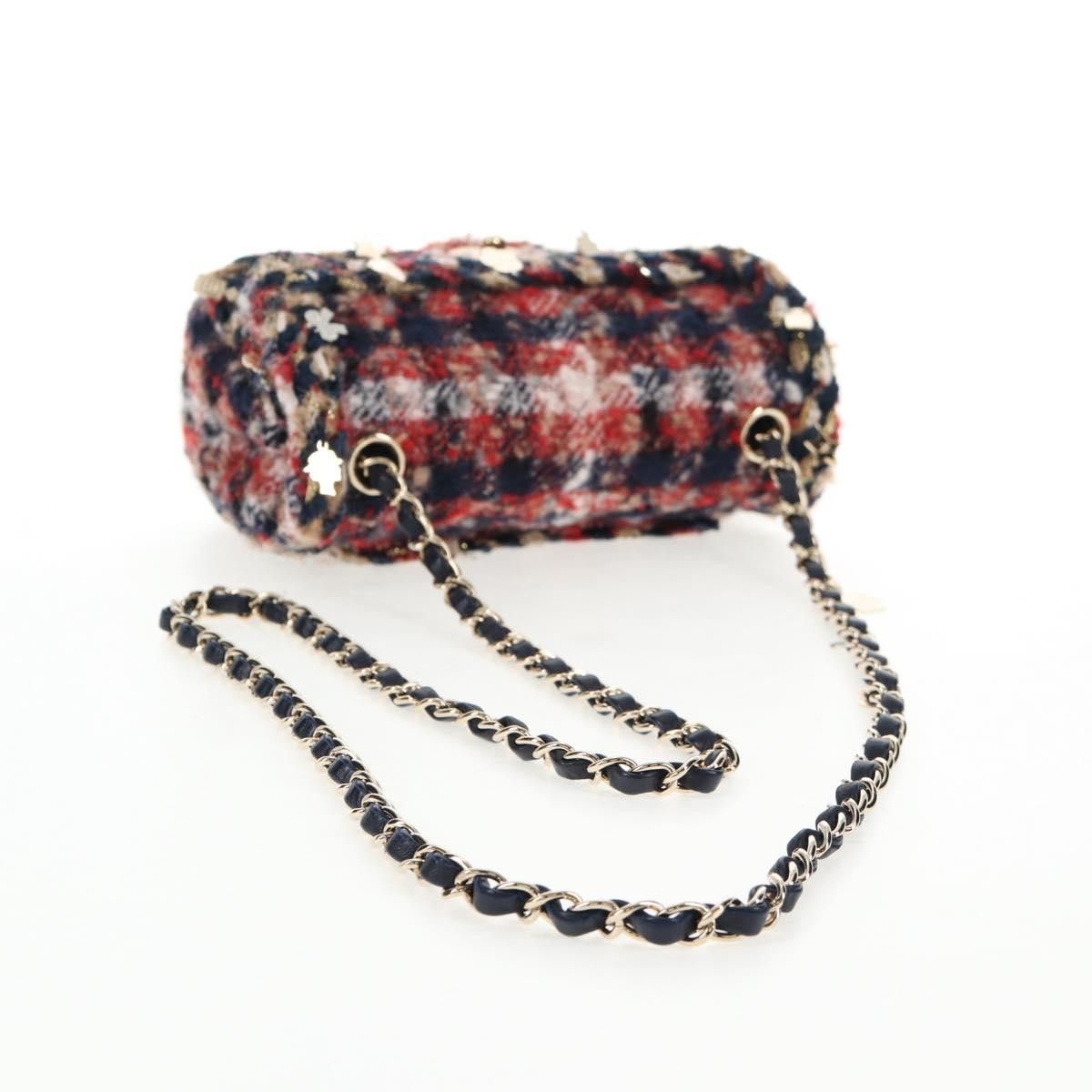 Chanel Chanel Charms Classic Single Flap Bag Braided Quilted Tweed Size ONE SIZE - 7 Thumbnail