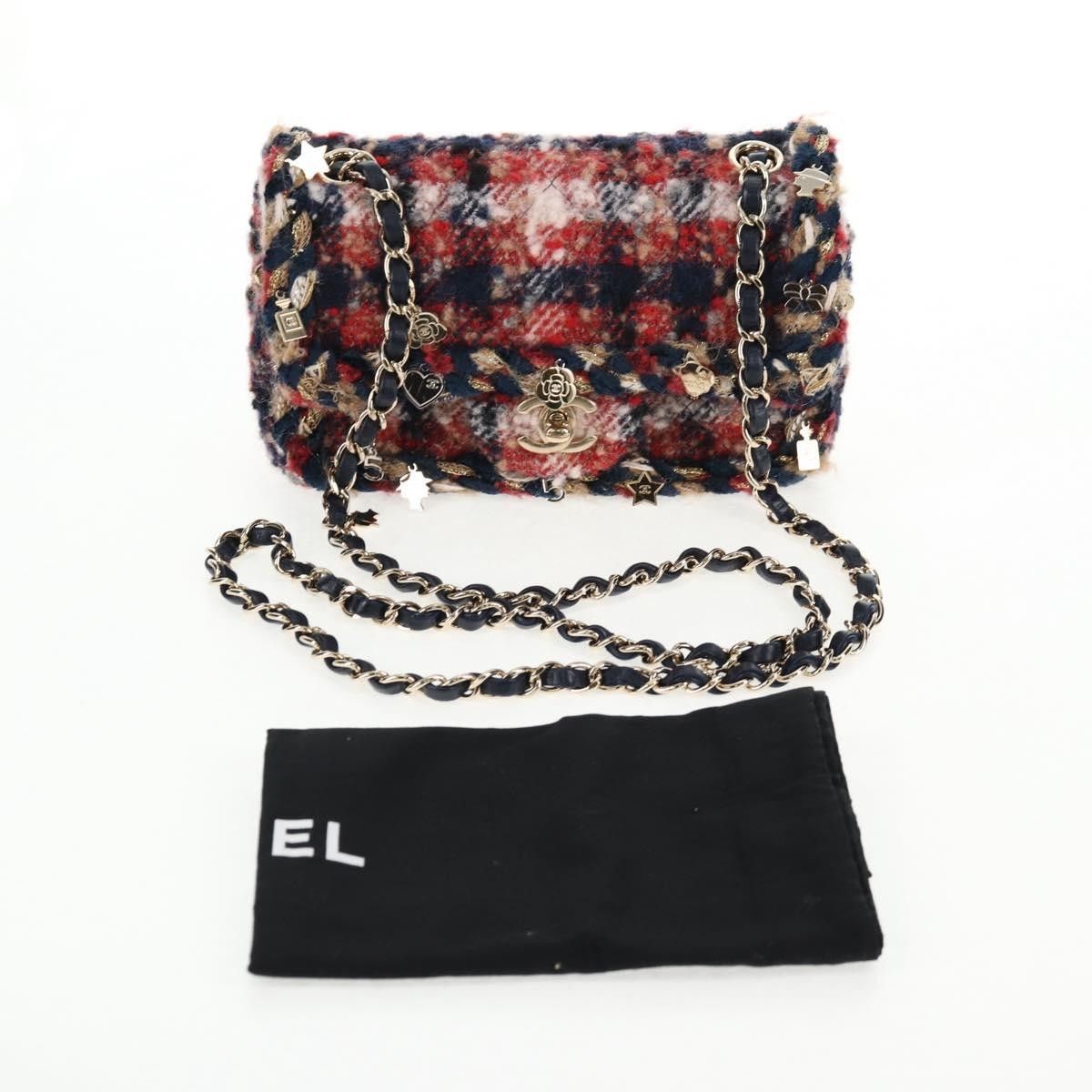 Chanel Chanel Charms Classic Single Flap Bag Braided Quilted Tweed Size ONE SIZE - 14 Thumbnail