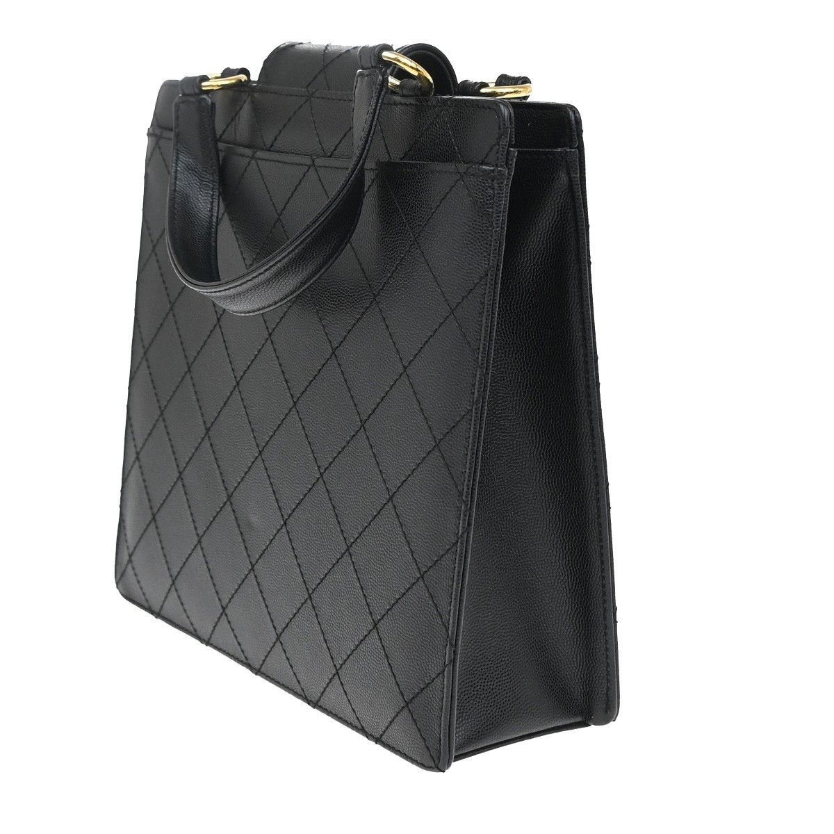 Chanel Chanel Vintage Tote Leather Size ONE SIZE - 4 Thumbnail