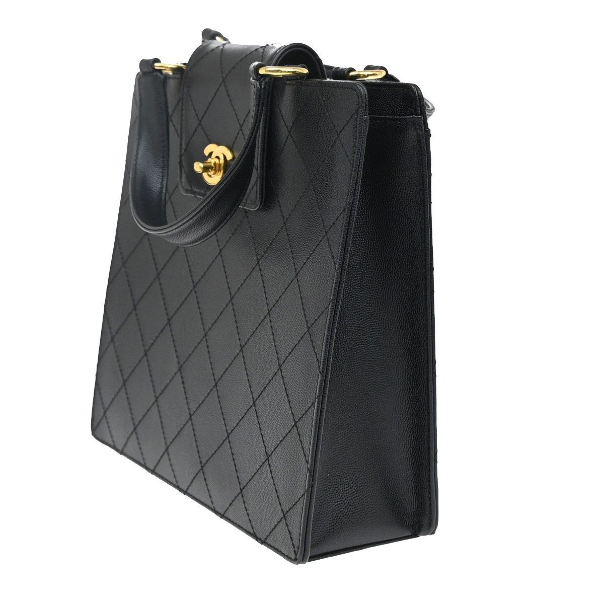 Chanel Chanel Vintage Tote Leather Size ONE SIZE - 3 Thumbnail