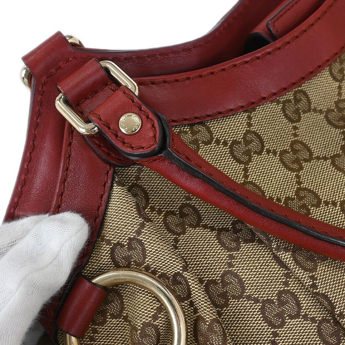 Gucci Gucci Sukey Tote GG Canvas with Leather Size ONE SIZE - 9 Thumbnail