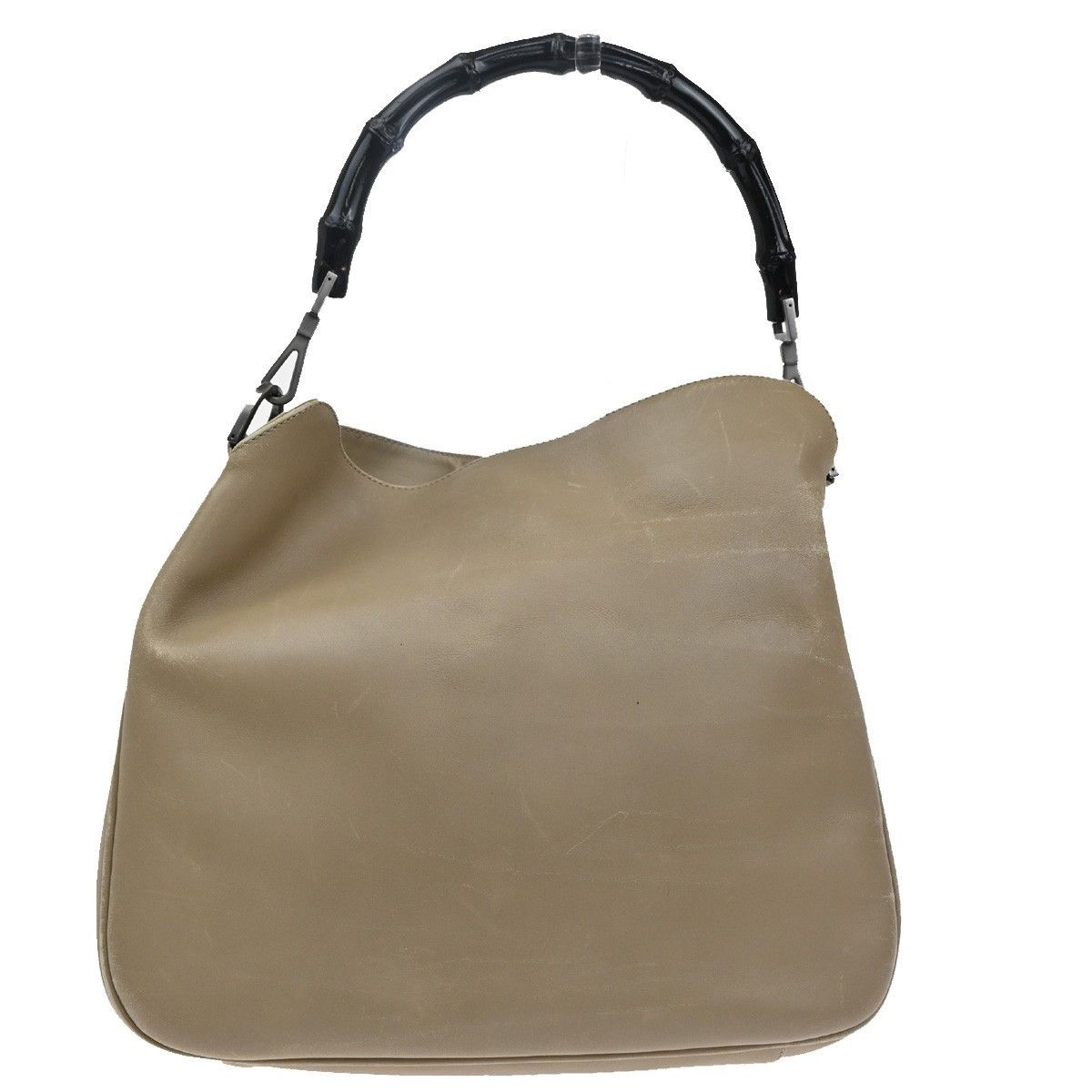 Gucci Gucci Vintage Bamboo Handle Open Hobo Leather Size ONE SIZE - 2 Thumbnail