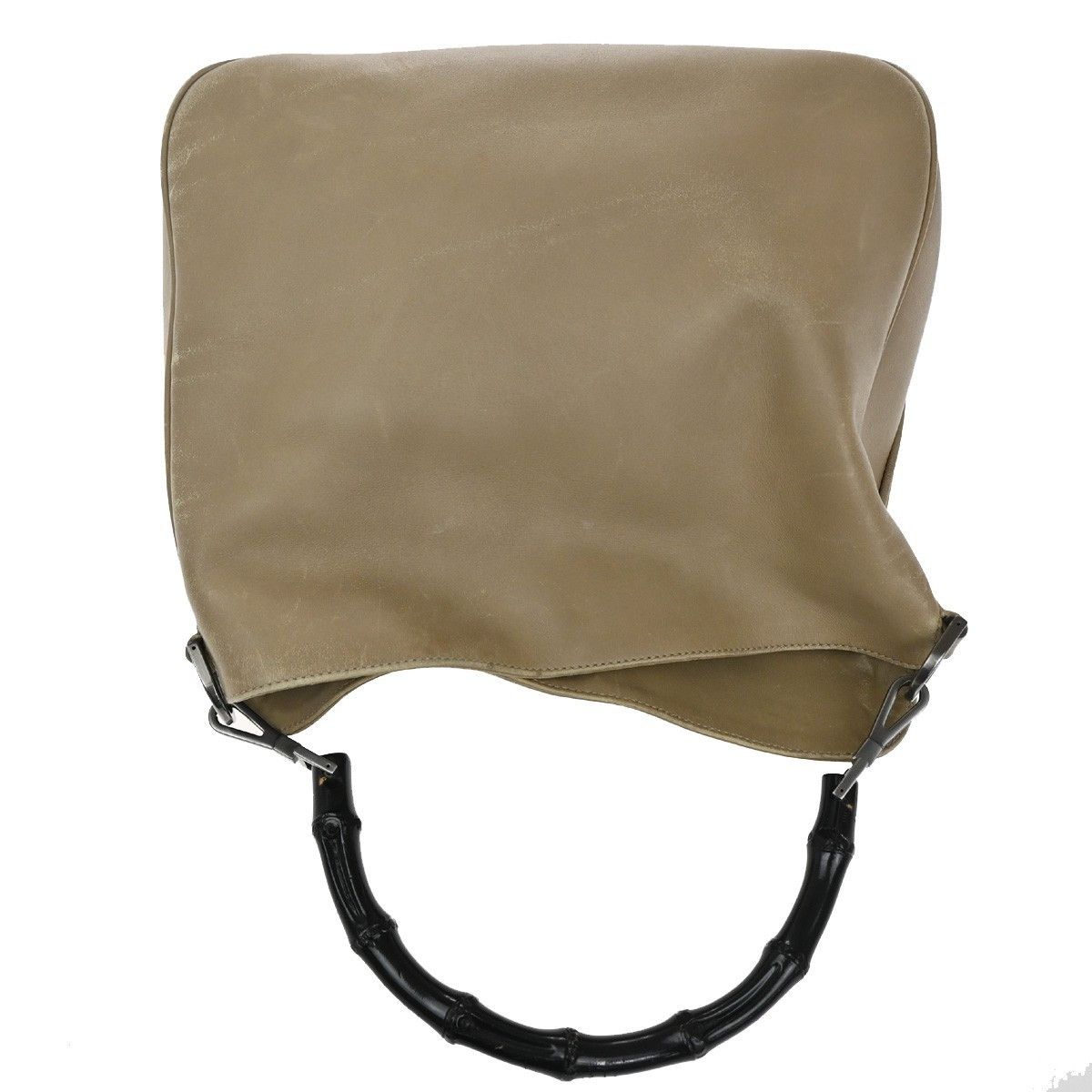 Gucci Gucci Vintage Bamboo Handle Open Hobo Leather Size ONE SIZE - 5 Thumbnail
