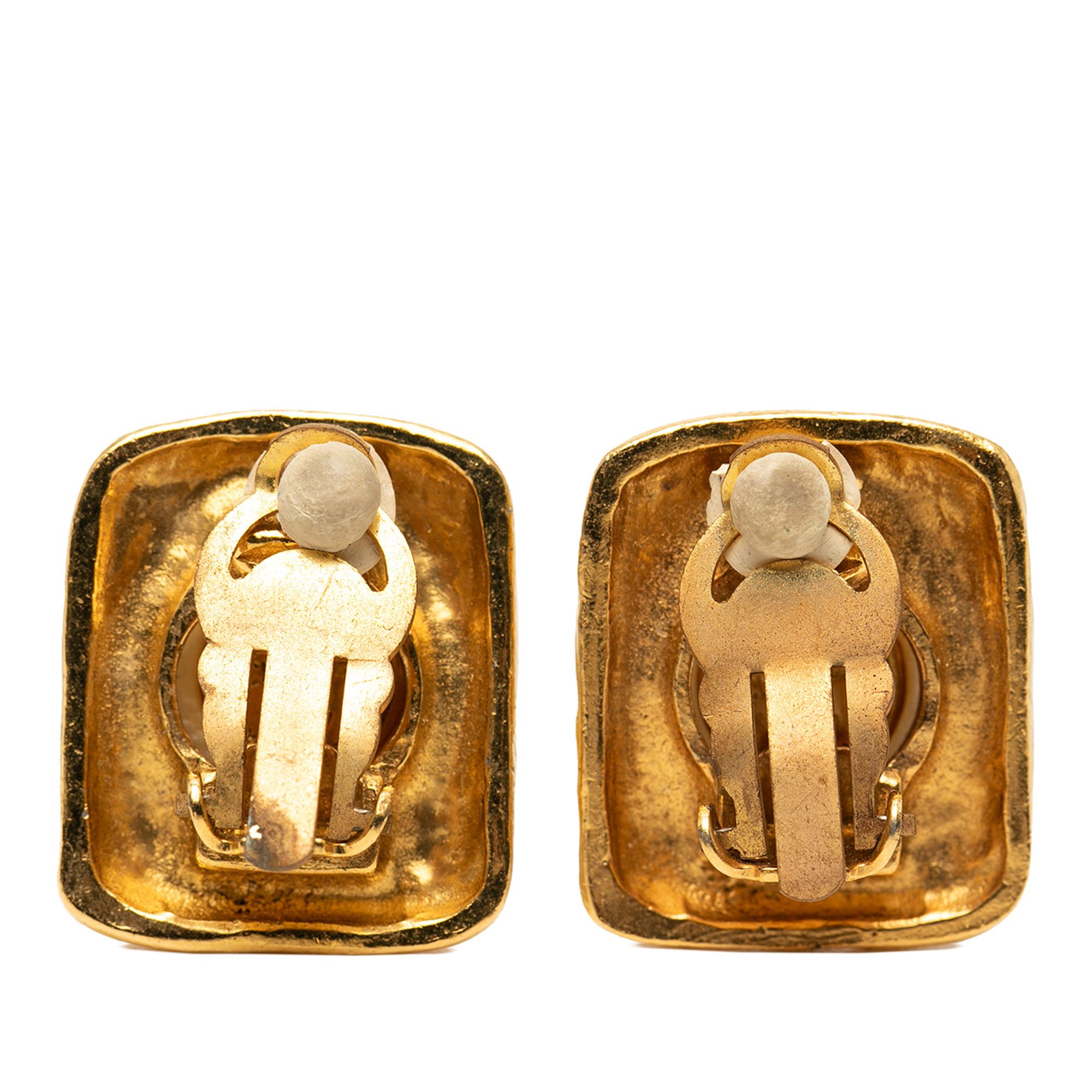 Chanel Chanel Gold Plated Faux Pearl Clip on Earrings Size ONE SIZE - 2 Thumbnail