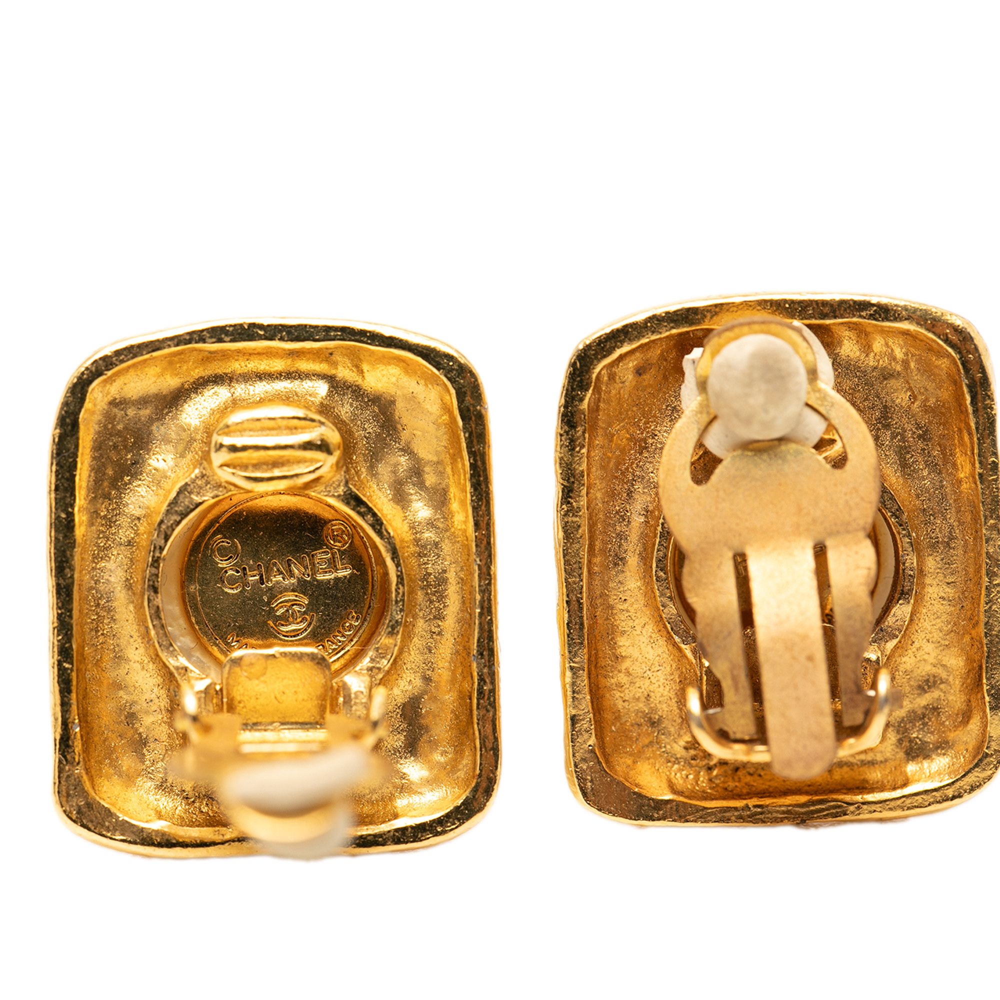 Chanel Chanel Gold Plated Faux Pearl Clip on Earrings Size ONE SIZE - 3 Thumbnail