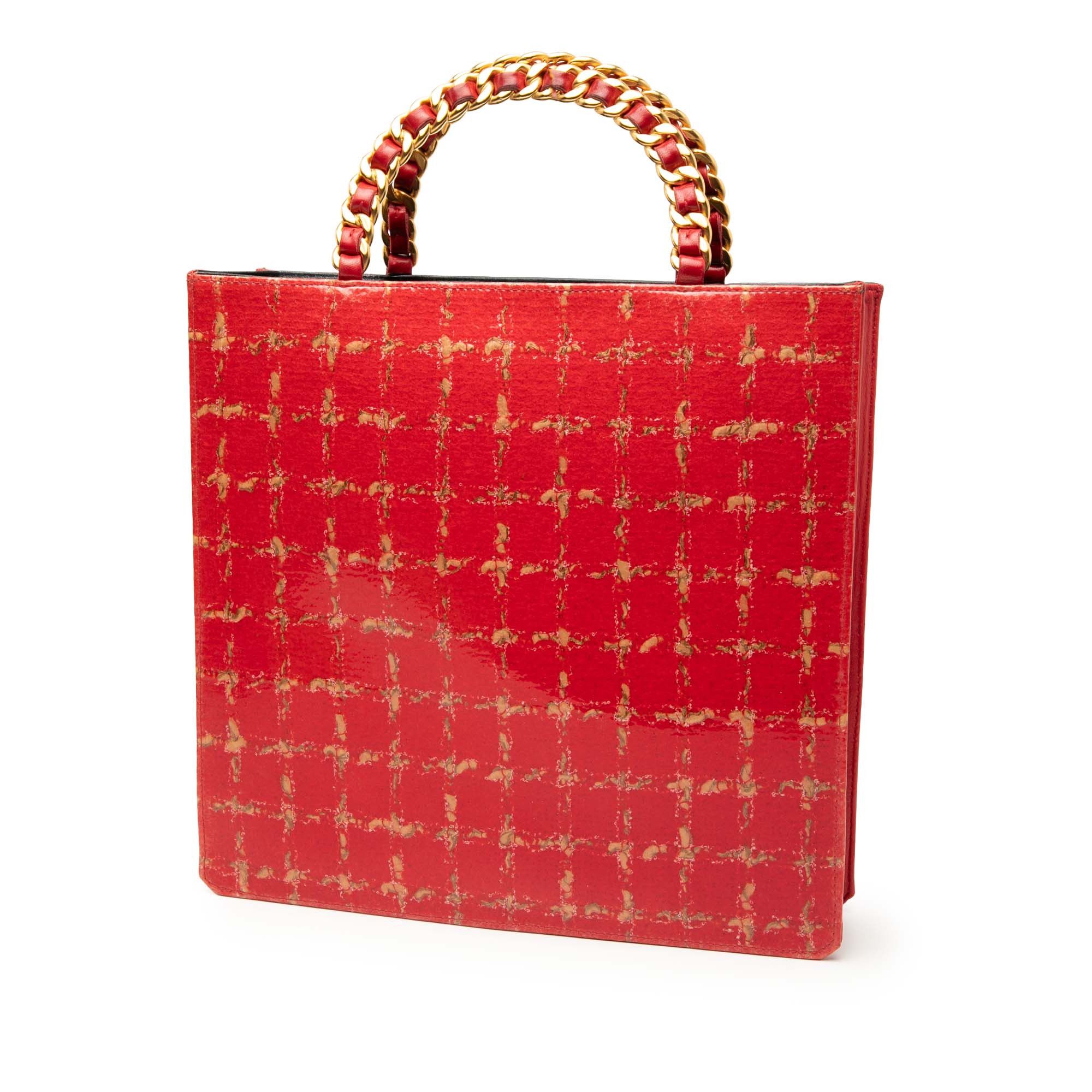 Chanel Chanel Chocolate Bar Patent Tweed Print Tote Size ONE SIZE - 2 Thumbnail