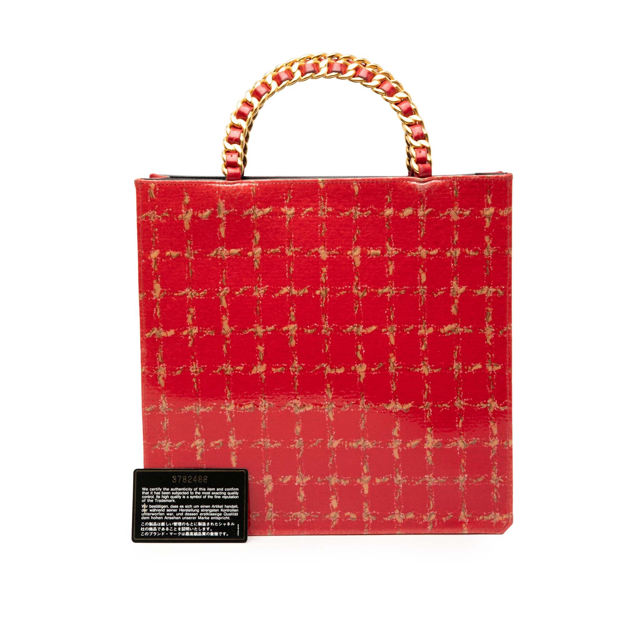 Chanel Chanel Chocolate Bar Patent Tweed Print Tote Size ONE SIZE - 8 Thumbnail
