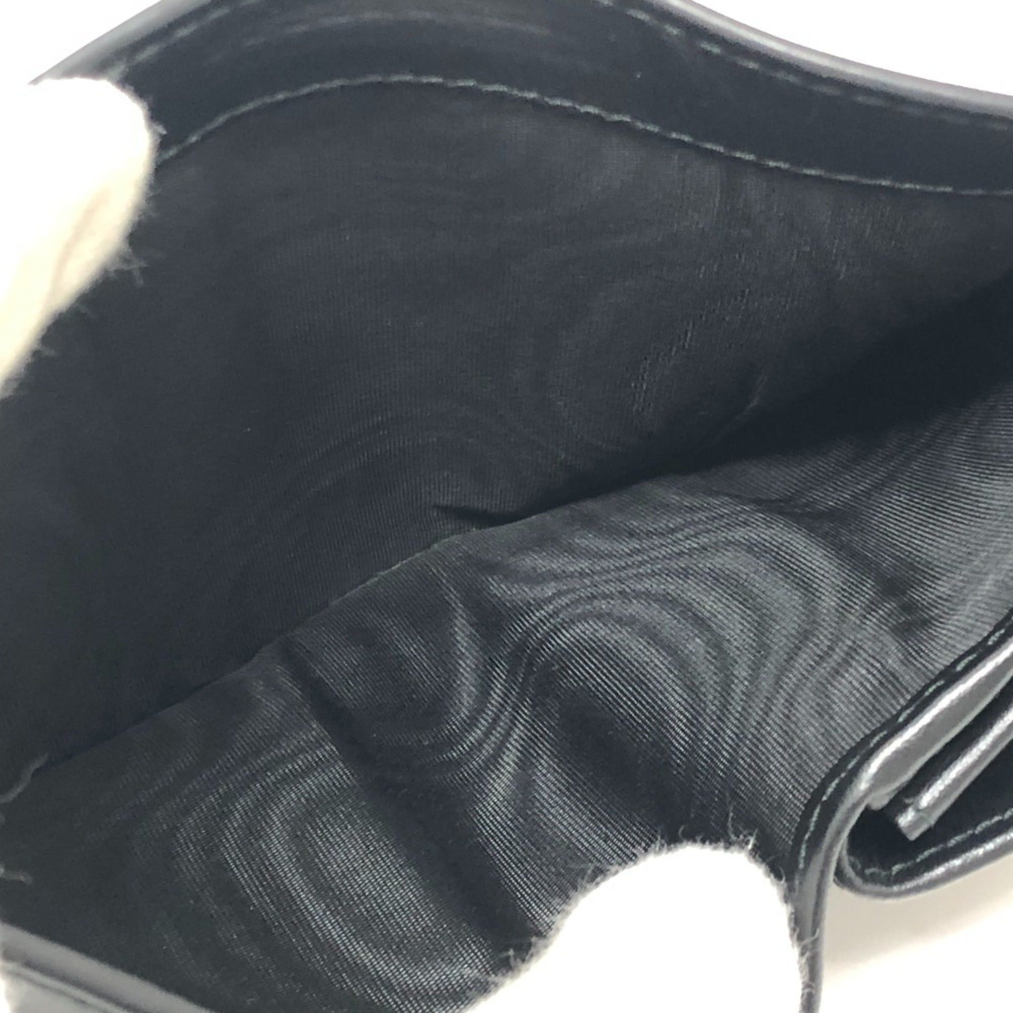 Prada PRADA 1MV204 Triangle Plate Wallet, Mini Compact Gold Hardware, Bifold Leather Men's, Black Size ONE SIZE - 11 Thumbnail