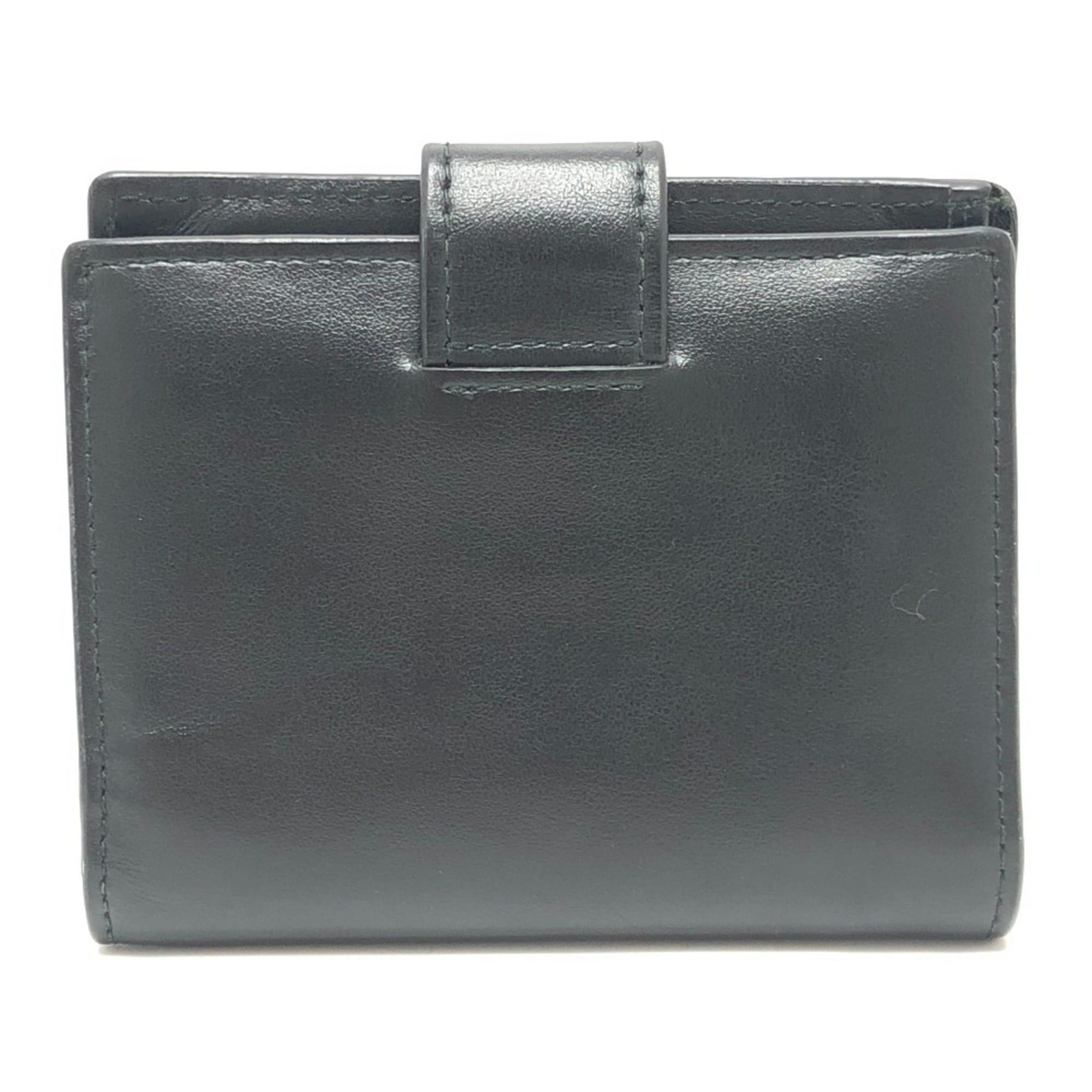 Prada PRADA 1MV204 Triangle Plate Wallet, Mini Compact Gold Hardware, Bifold Leather Men's, Black Size ONE SIZE - 2 Thumbnail
