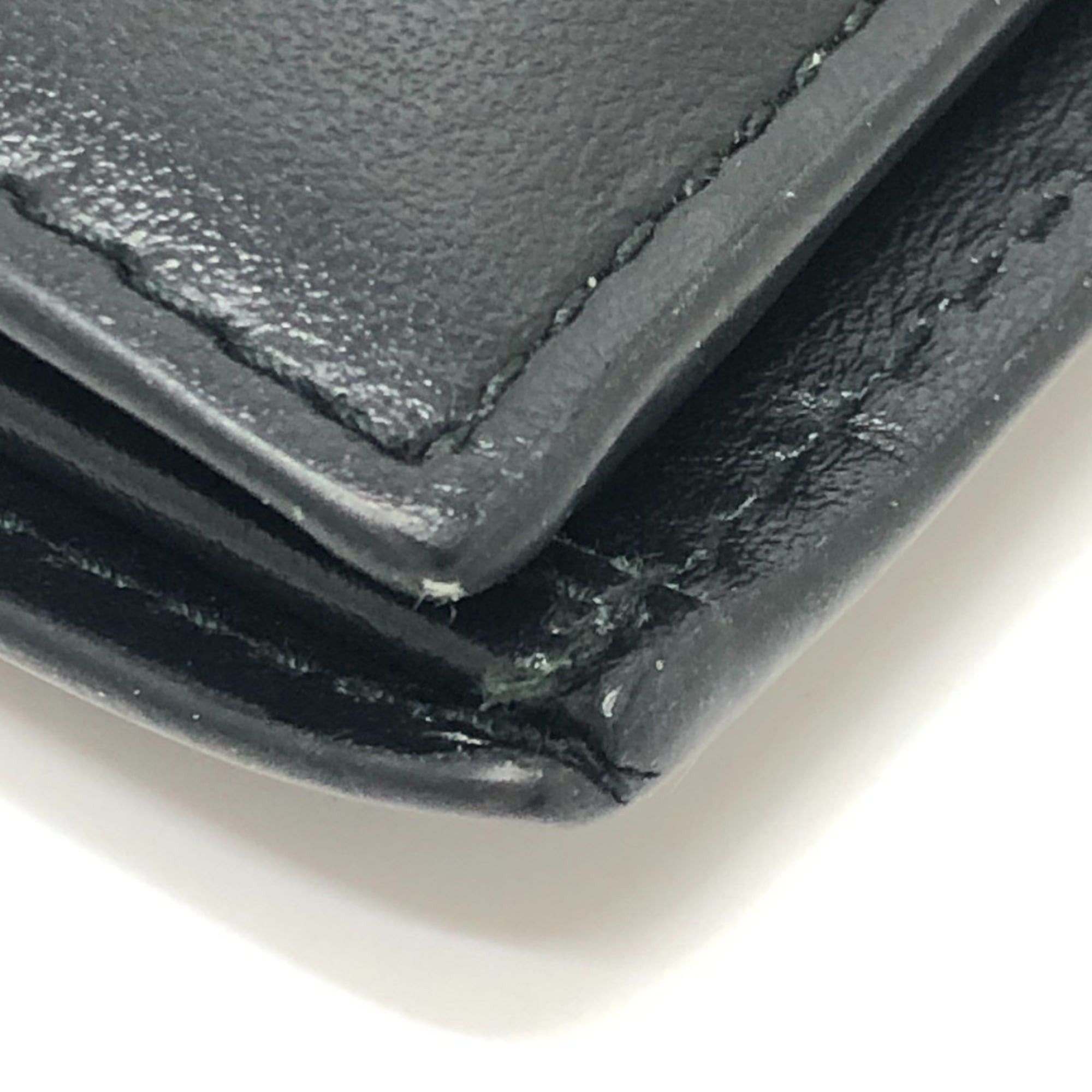 Prada PRADA 1MV204 Triangle Plate Wallet, Mini Compact Gold Hardware, Bifold Leather Men's, Black Size ONE SIZE - 9 Thumbnail