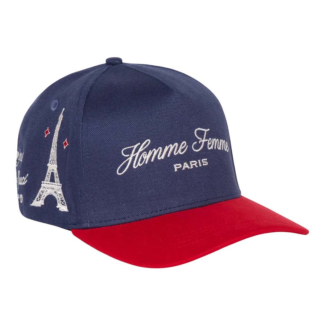 Homme + Femme La Homme Femme Paris Prestige Navy Red Hat Size ONE SIZE - 2 Thumbnail