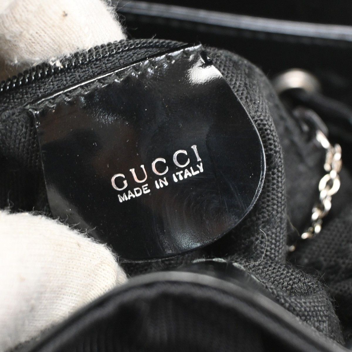 Gucci Gucci Vintage Bamboo Backpack Nylon and Patent Leather Size ONE SIZE - 6 Thumbnail