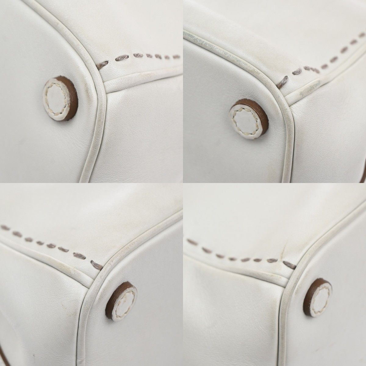 Prada Prada Galleria Double Zip Tote Stitched Leather Size ONE SIZE - 9 Thumbnail
