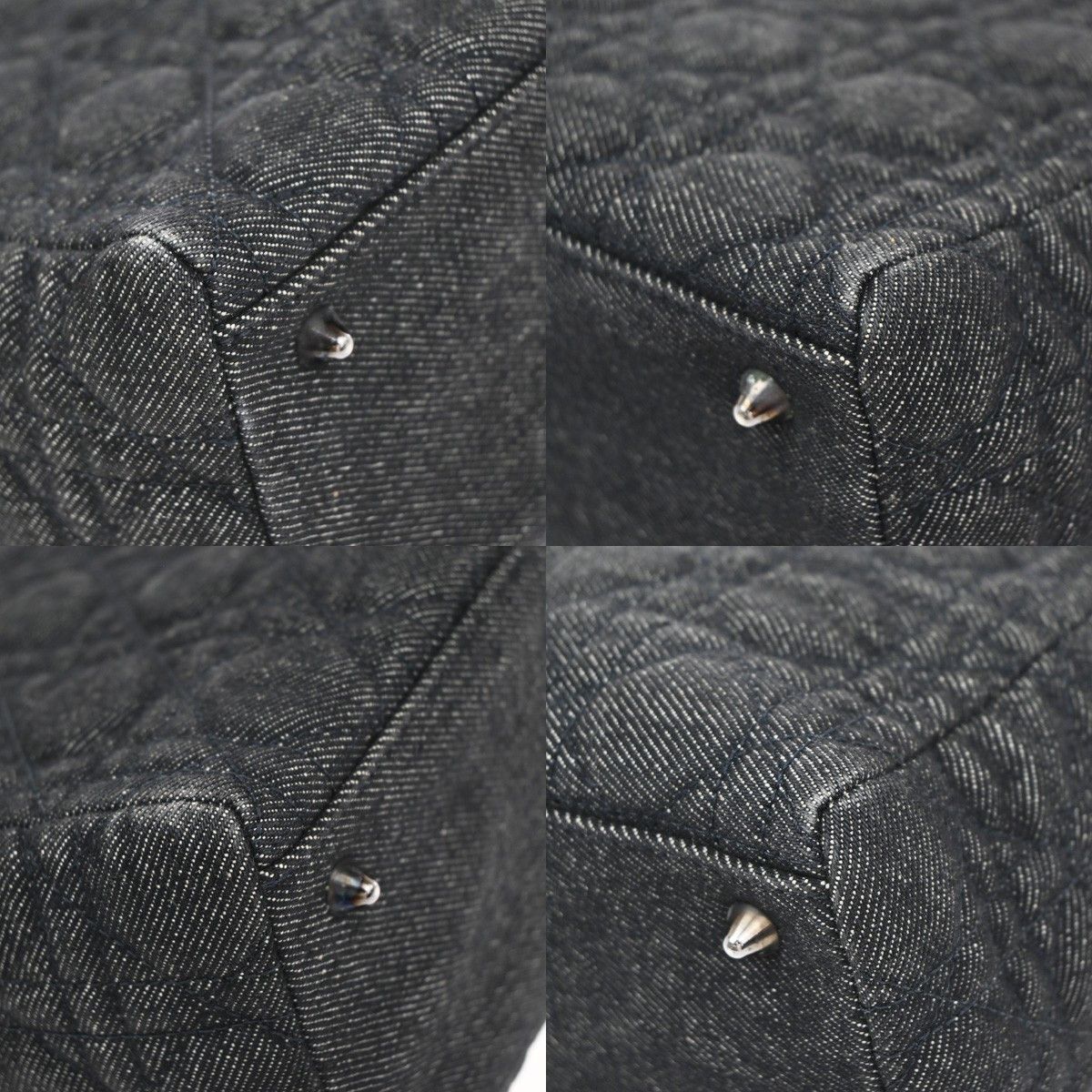 Dior Christian Dior Vintage Lady Dior Bag Cannage Quilt Denim Size ONE SIZE - 8 Thumbnail