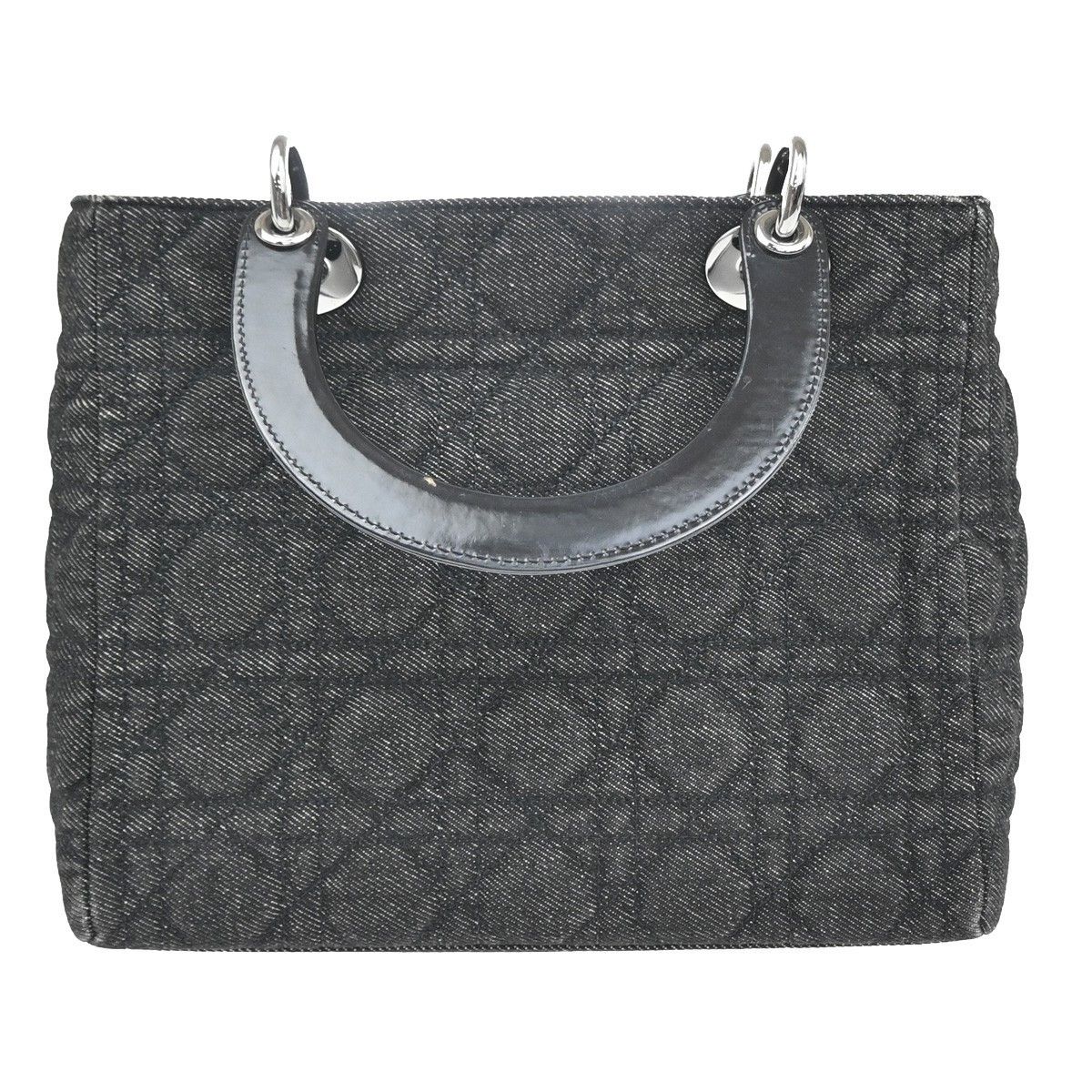 Dior Christian Dior Vintage Lady Dior Bag Cannage Quilt Denim Size ONE SIZE - 2 Thumbnail