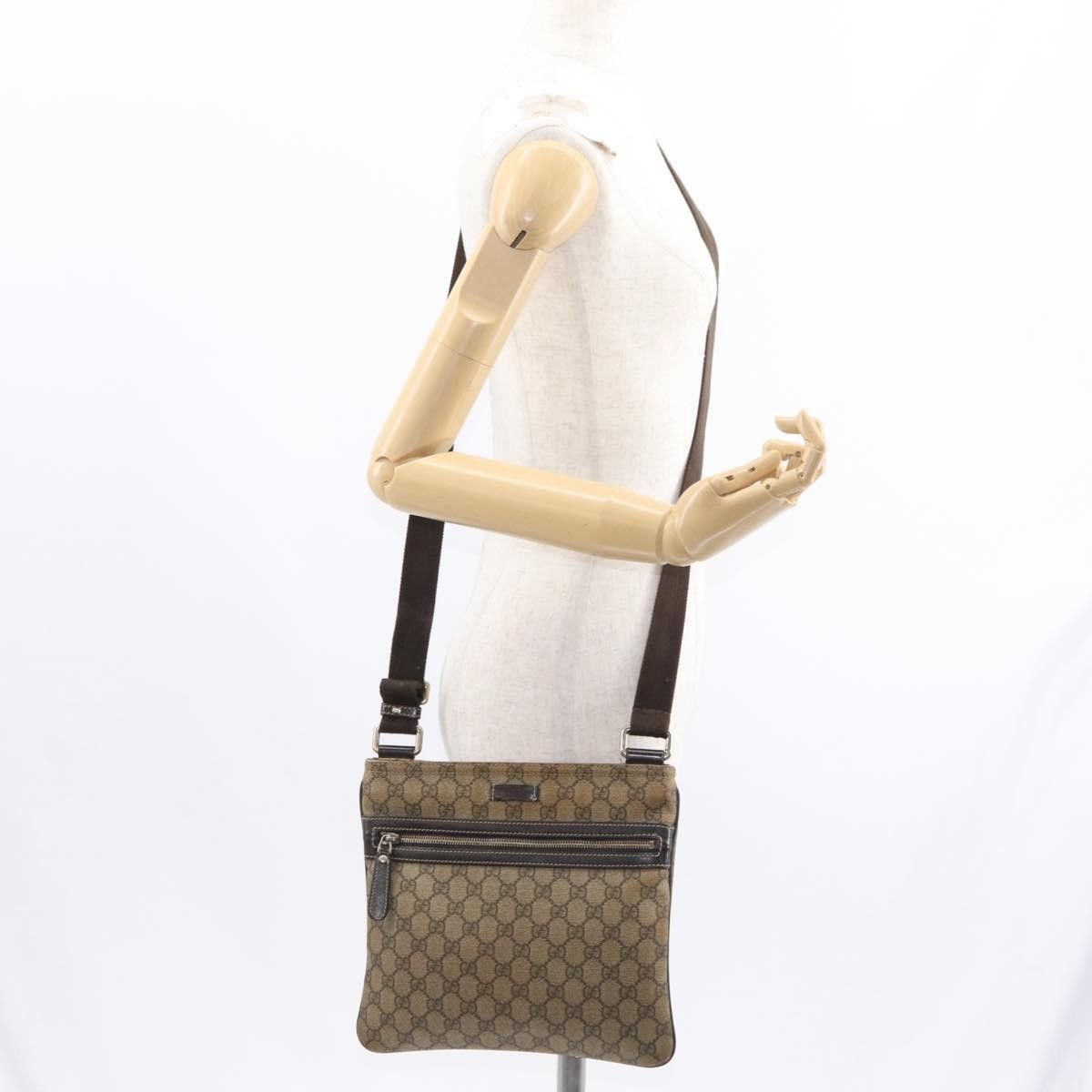 Gucci Gucci Flat Messenger Bag GG Coated Canvas Size ONE SIZE - 14 Thumbnail
